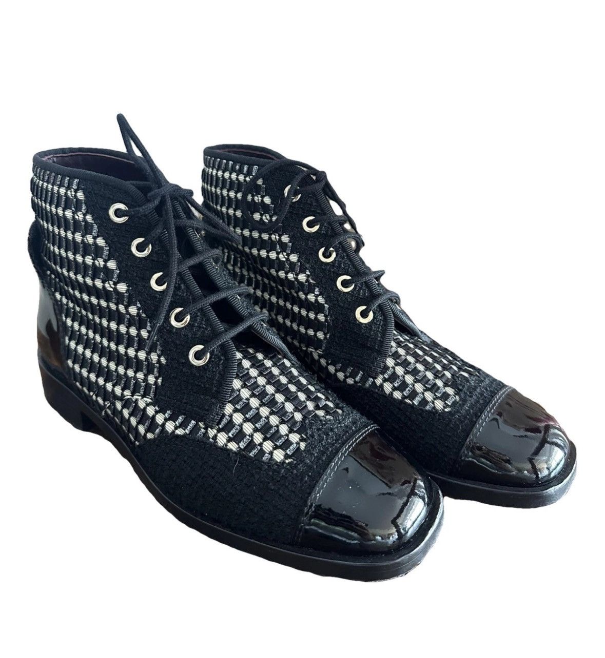 Tweed Ankle Boots made in Italy