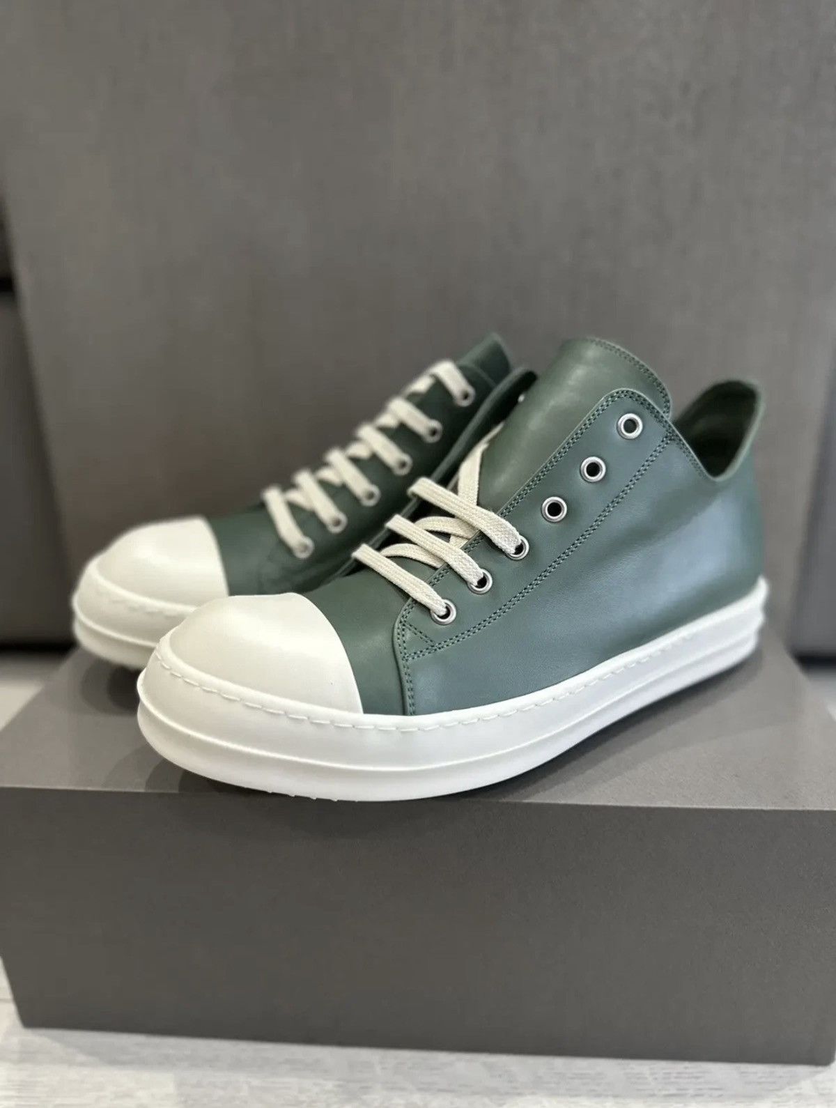 Rick Owens RICK OWENS RAMONE SNEAKER TEAL GREEN Size US 8 / EU 41 - 3 Thumbnail