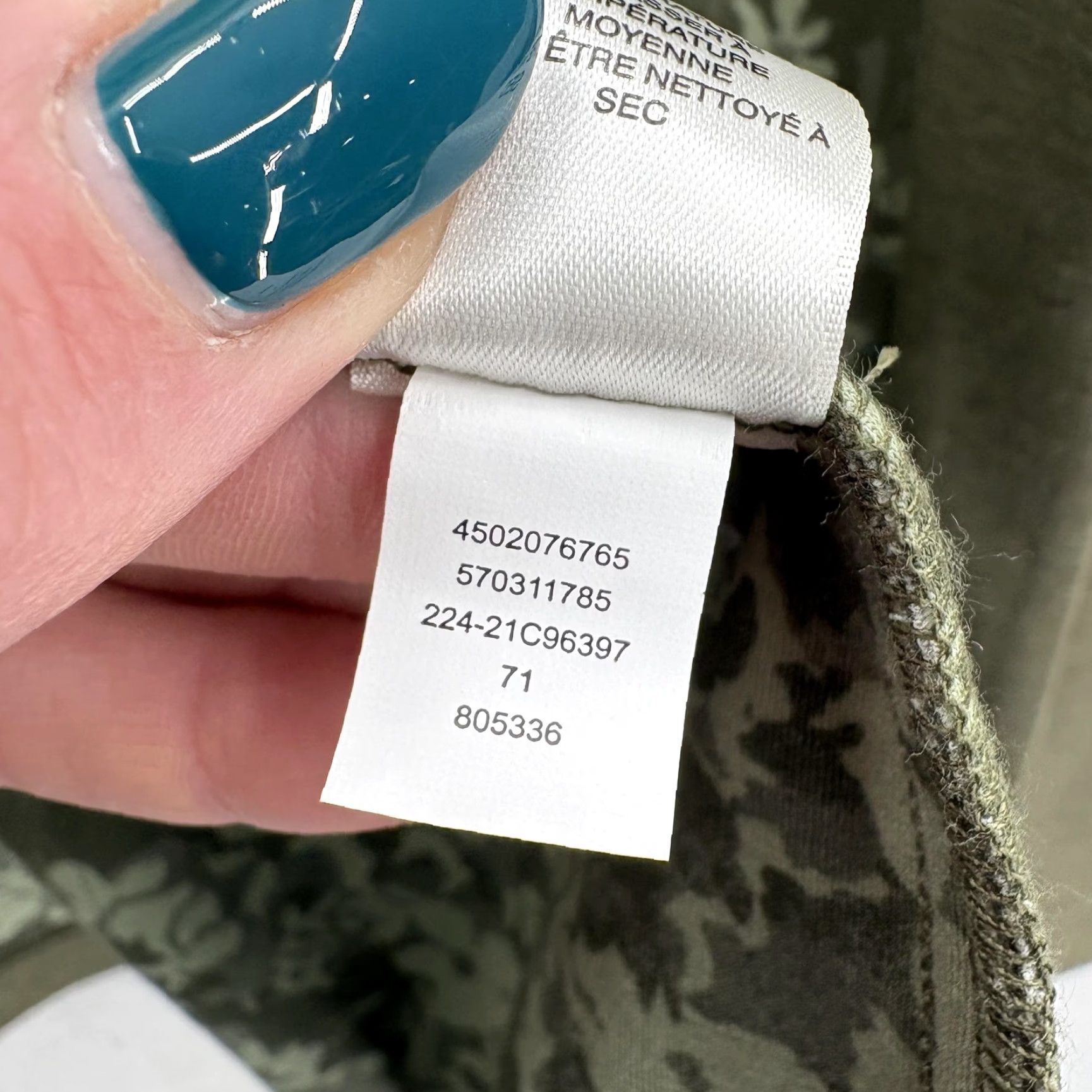 Vintage Chico's Jacket Womens 12 Green Reversible Collarless Knit Button Front NWT Ponte Bag? Size XL / US 12-14 / IT 48-50 - 7 Thumbnail
