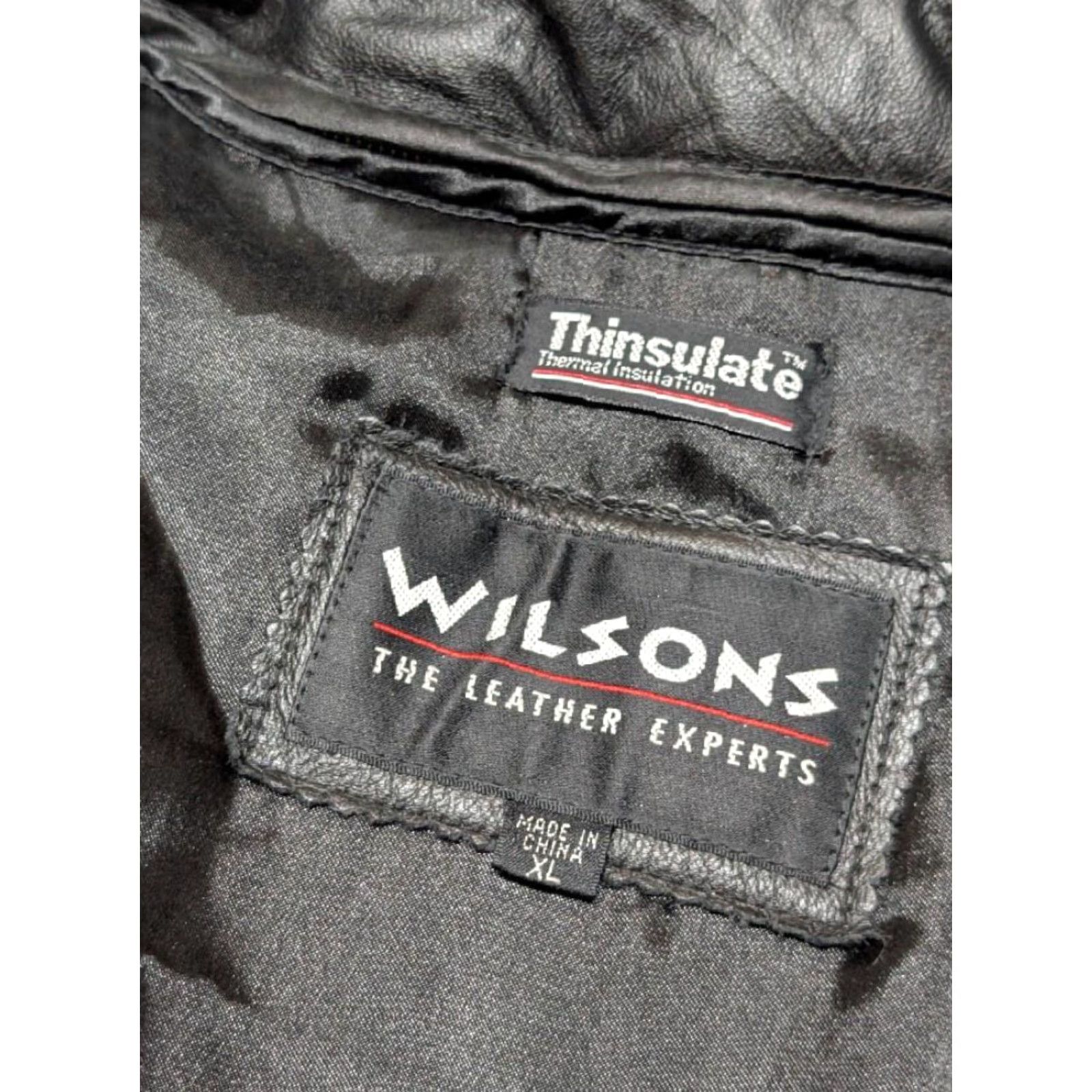 Vintage VINTAGE Wilsons glove leather TRENCH COAT Men XL Black belted double breasted Y2K cowhide coat Mens XL Black trench coat leather Size US XL / EU 56 / 4 - 4 Thumbnail