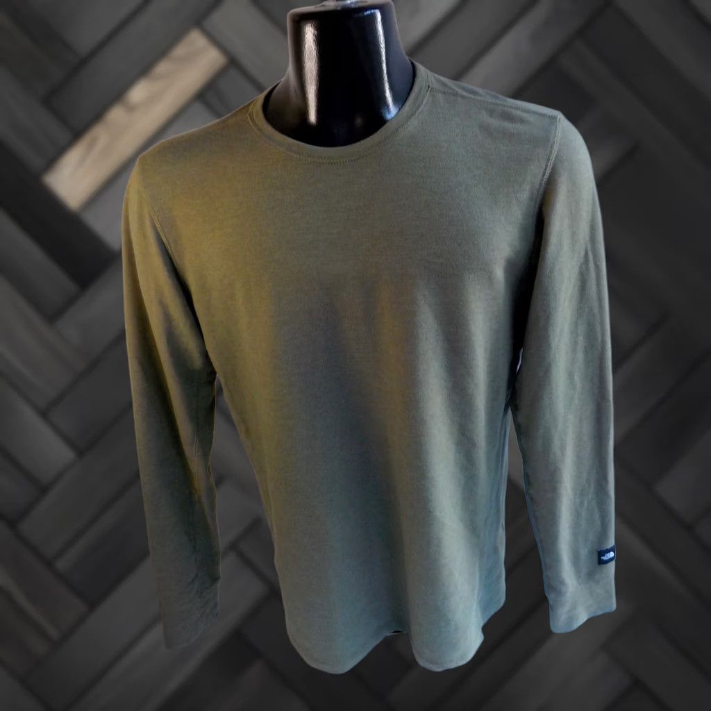 The North Face THE NORTH FACE Mens Long Sleeve T Shirt Olive Cotton Blend SZ M Size US M / EU 48-50 / 2 - 1 Thumbnail