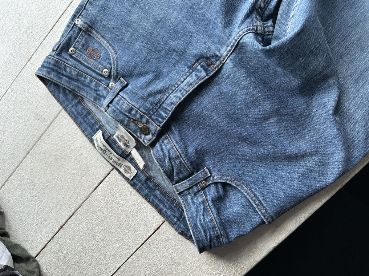Harley Davidson × Vintage 🚨Vintage Y2K Harley Davidson Jeans Light Wash usa Size US 31 - 2 Thumbnail
