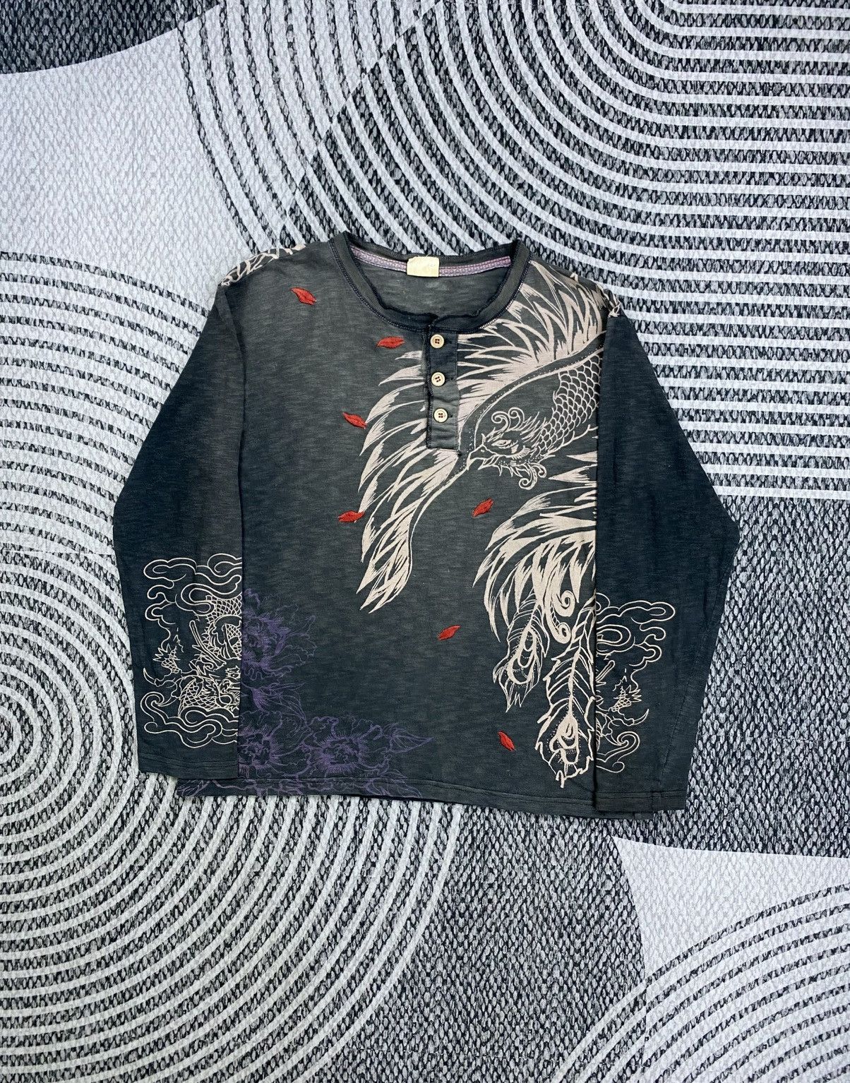 Japanese Brand Vintage Japanese Brand Sukajan Dragon Embroidery Shirt Size US L / EU 52-54 / 3 - 1 Thumbnail