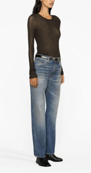 R13 R13 ALICE SLIM STRAIGHT LEG JEAN AMBER BLUE R13WD086 D145A