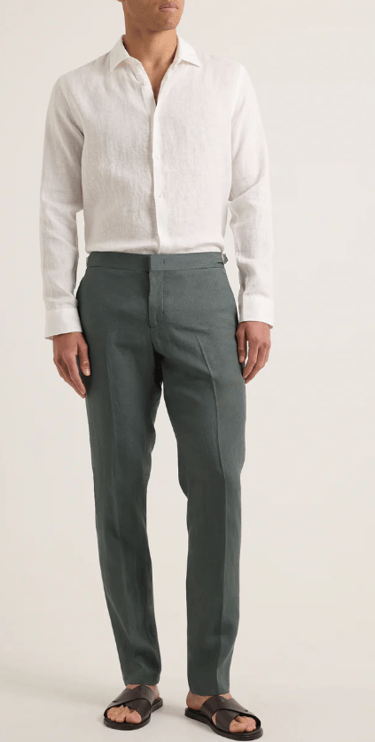 Orlebar Brown Orlebar Brown White Linen Shirt Size US M / EU 48-50 / 2 - 2 Thumbnail