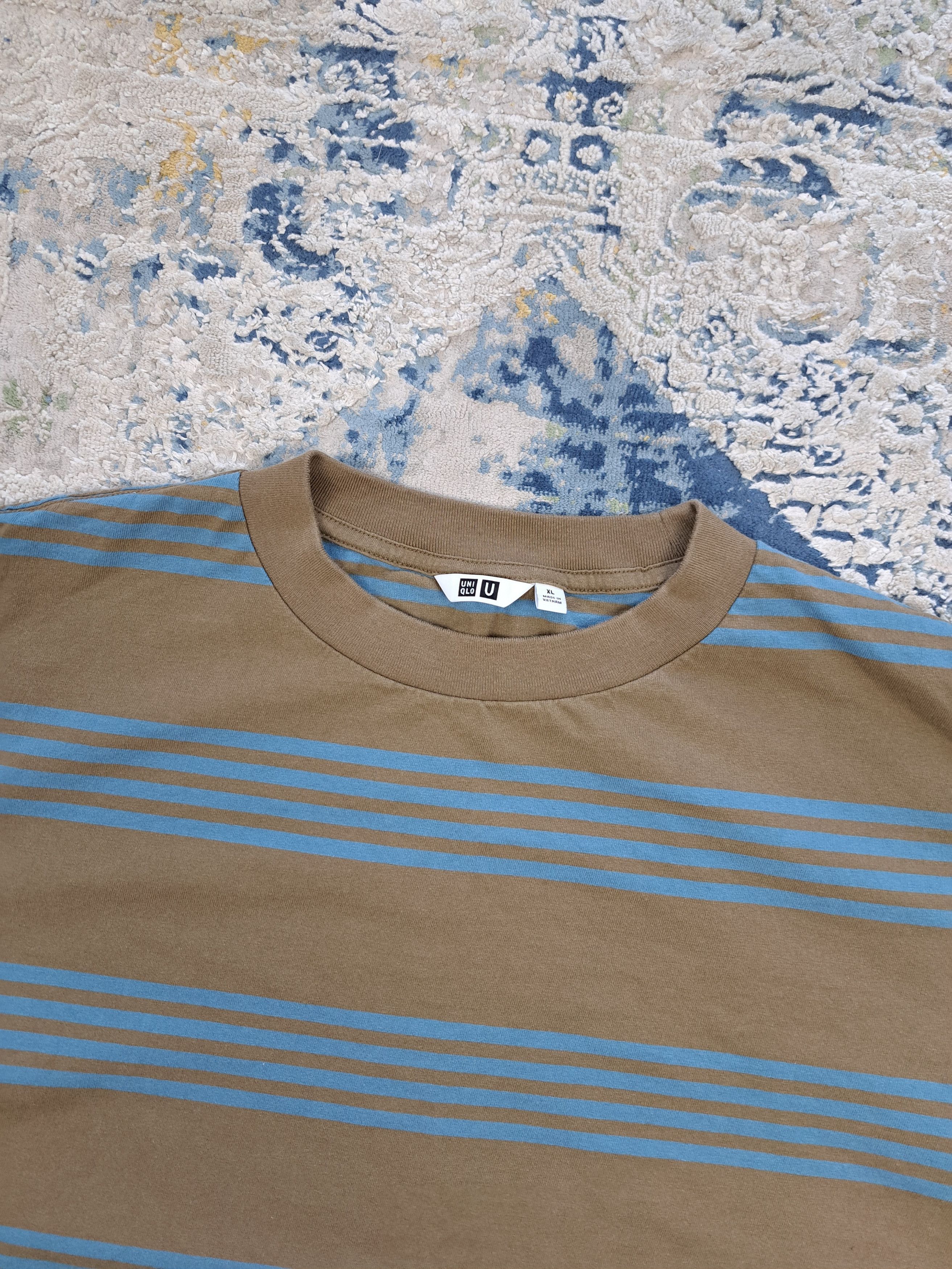 Uniqlo Uniqlo U Boxy Fit Striped Tee Japan College Rugby Size US XL / EU 56 / 4 - 2 Thumbnail
