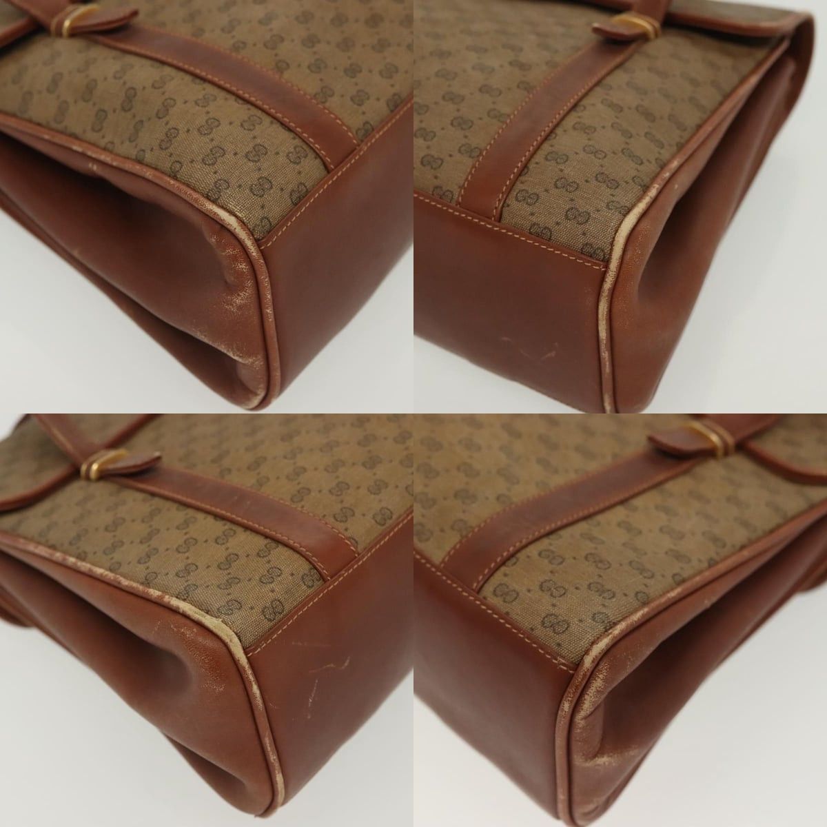 Gucci GUCCI Micro GG Supreme Handbag Pvc Beige Gold 000 46 000 46 Size ONE SIZE - 10 Thumbnail