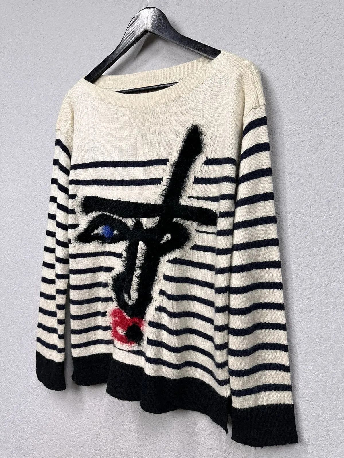 Japanese Brand Women's Jean Paul Gaultier Lindex Face Knit Swearshirt S Size US S / EU 44-46 / 1 - 4 Thumbnail