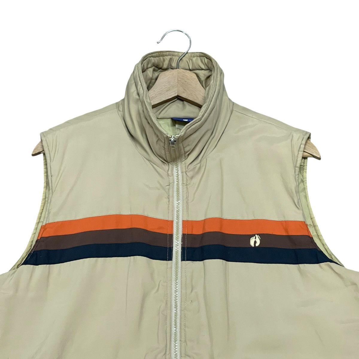 Hang Ten Vintage 70s Hang Ten Retro Beige Puffer Down Vest Size US L / EU 52-54 / 3 - 7 Thumbnail
