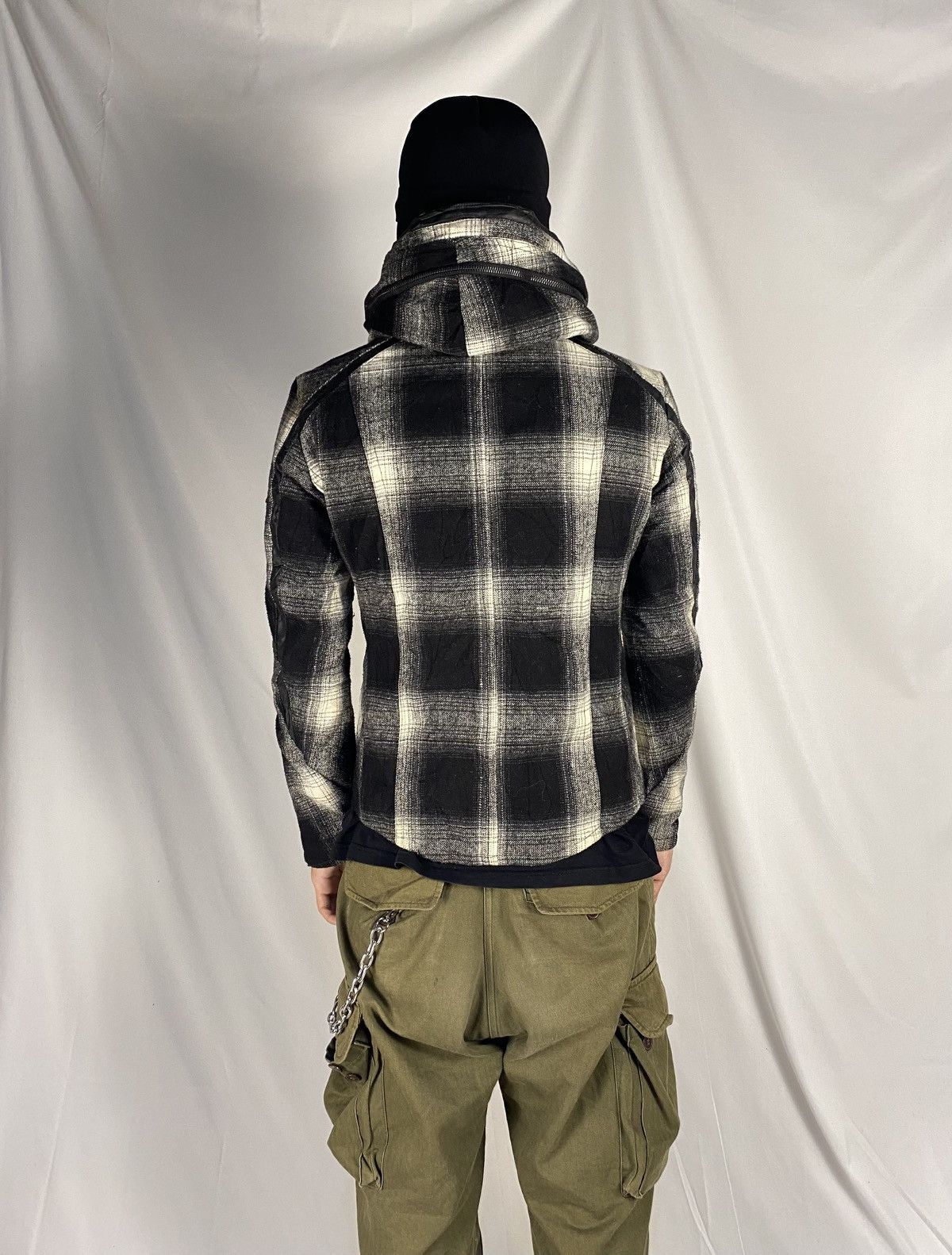 JACKROSE Jackrose Asymmetrical Bono Wool Jacket Checkered Multipocket Size US M / EU 48-50 / 2 - 7 Thumbnail