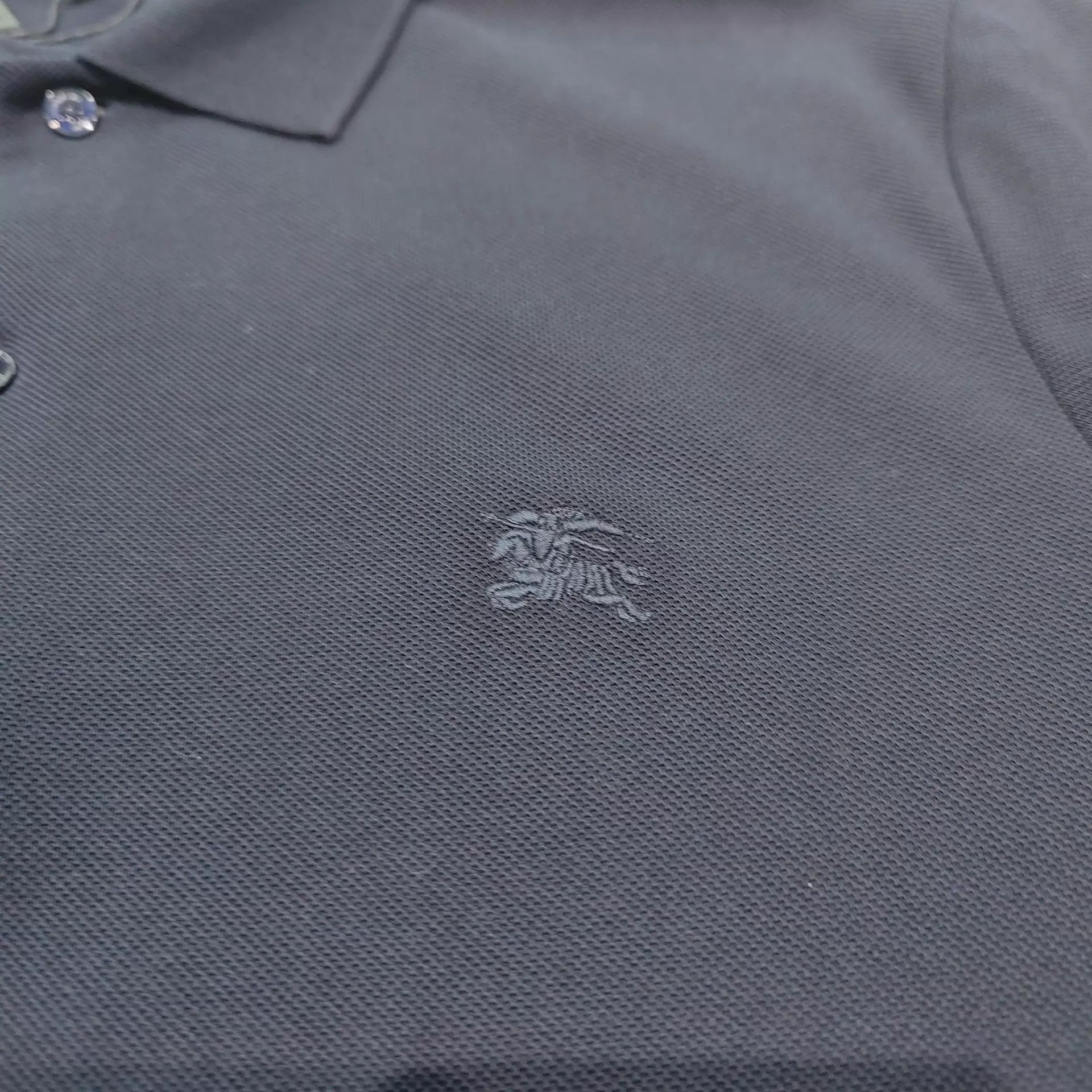 Burberry Burberry Navy Blue Horseferry Polo Shirt M 99 New with Tags Size US M / EU 48-50 / 2 - 3 Thumbnail