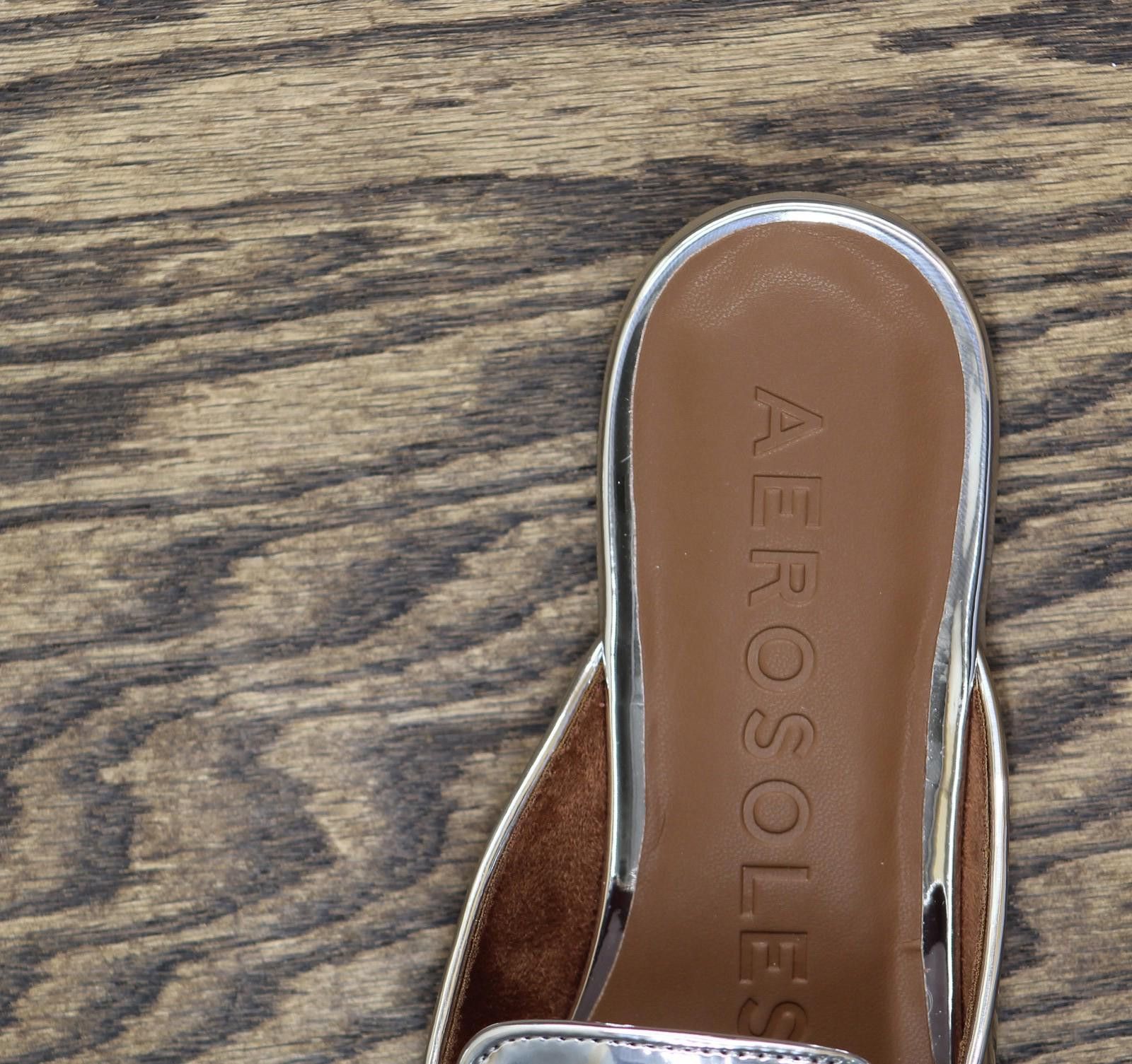 Other Nwt Aerosoles On Faux Leather Wilda Silver Mirror Gray 8.5m Size US 8.5 / IT 38.5 - 7 Thumbnail