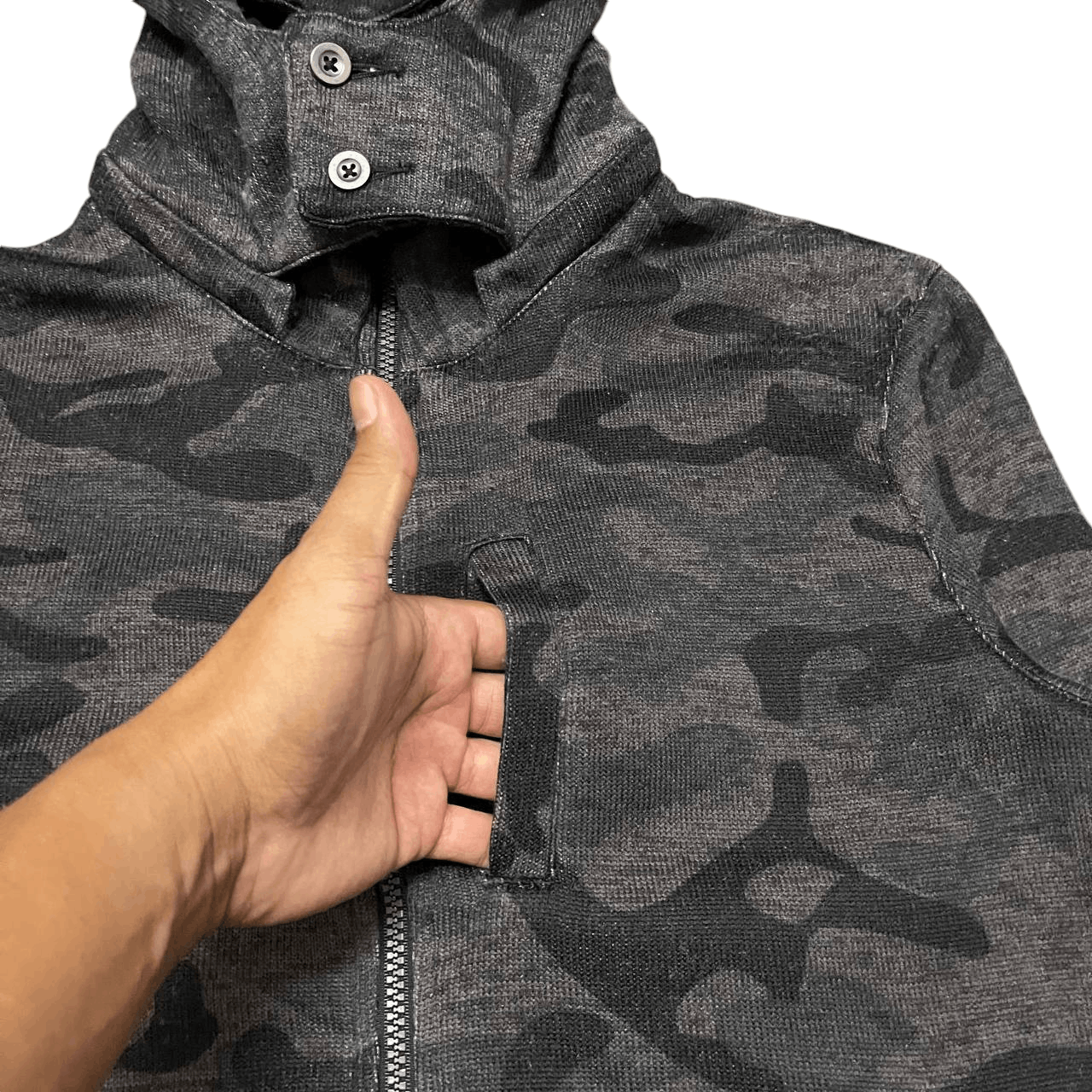 In The Attic Vintage In The Attic Camo Hooded Jacket Size US M / EU 48-50 / 2 - 5 Thumbnail