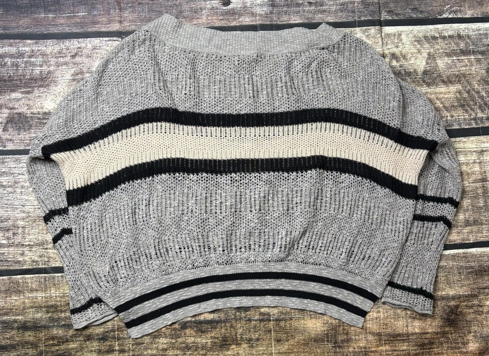 Free People Free People Sweater Womens Small Petite Oversized Linen Wool Size S / US 4 / IT 40 - 3 Thumbnail
