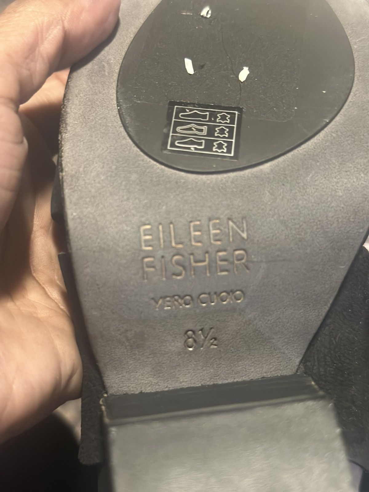 Eileen Fisher Eileen Fisher Black leather heeled sandals -size 8.5 Size US 8.5 / IT 38.5 - 5 Thumbnail