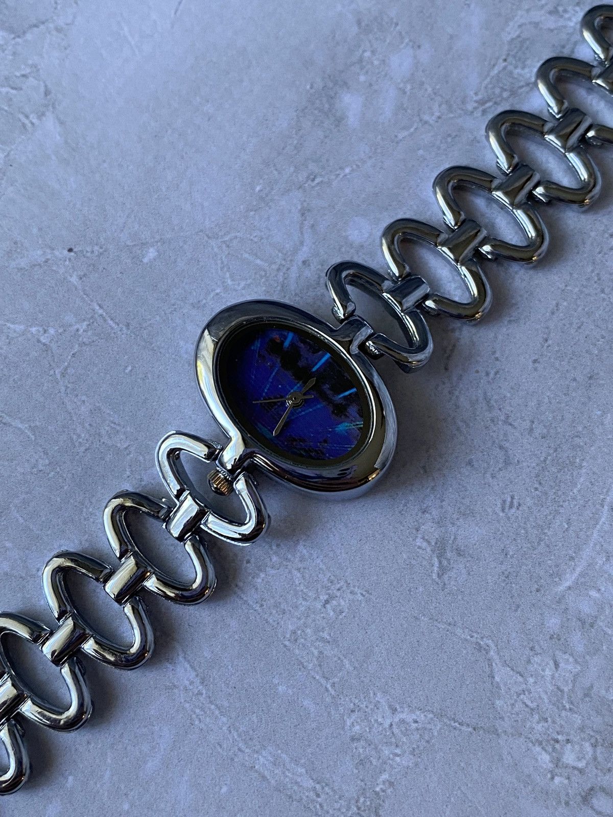 Jewelry × Vintage Futuristic Metal Bracelet Watch Size ONE SIZE - 8 Thumbnail