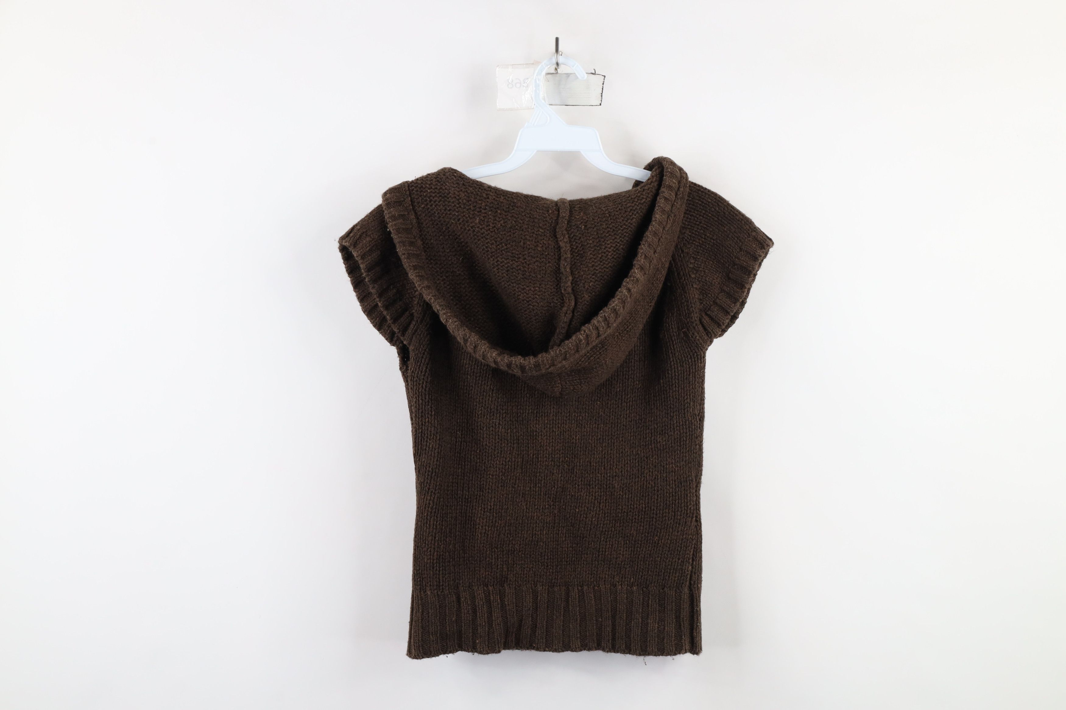 Mossimo × Vintage Vintage 90s Y2K Mossimo Cropped Bella Knit Hoodie Sweater Size XS / US 0-2 / IT 36-38 - 10 Thumbnail