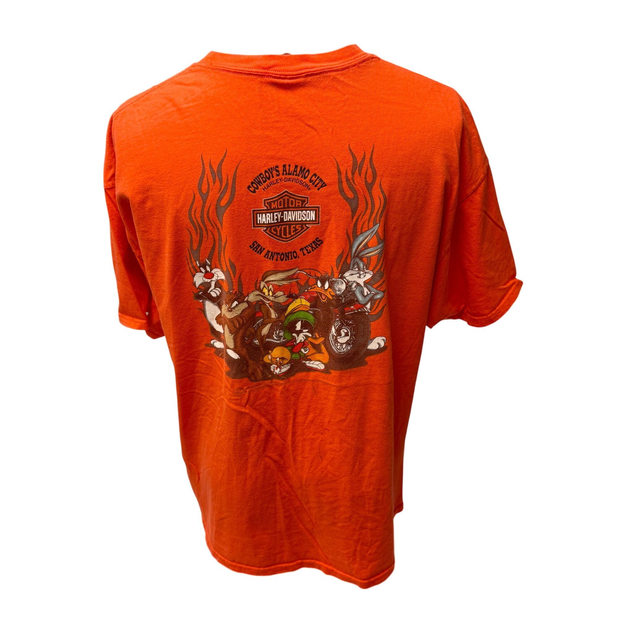 Harley Davidson LOONEY TUNES Crew San Antonio TEXAS Motorcycle Biker T Shirt Size US XXL / EU 58 / 5 - 3 Thumbnail