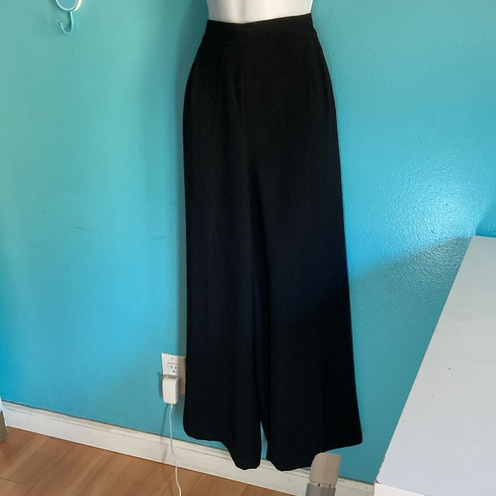 Other J Crew Womens Pull On Wide Leg Black Dress Pants Size 14 Tal Size 36" / US 14 / IT 50 - 1 Thumbnail
