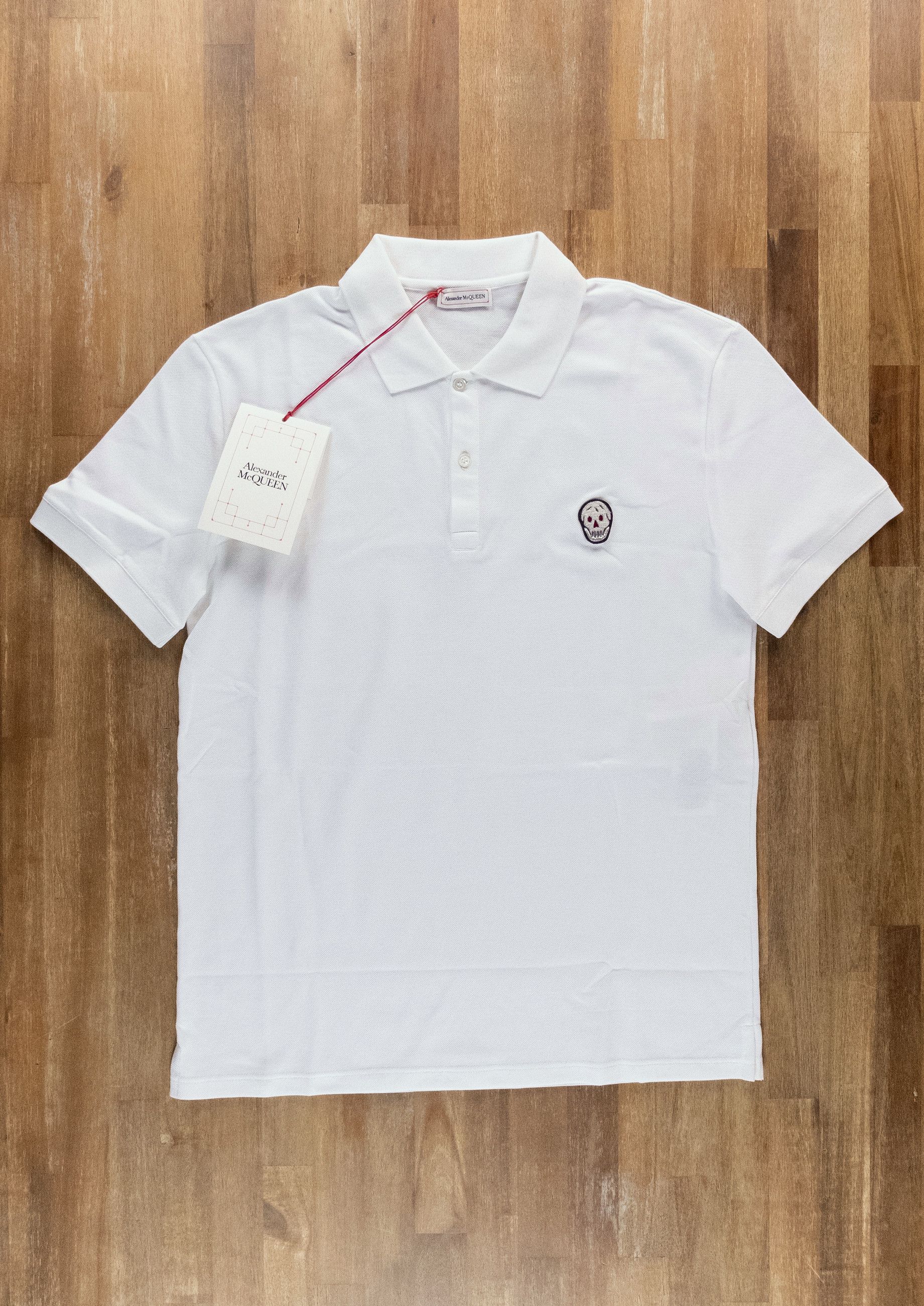 Alexander McQueen ALEXANDER MCQUEEN white skull patch polo shirt Medium q Size US M / EU 48-50 / 2 - 1 Thumbnail