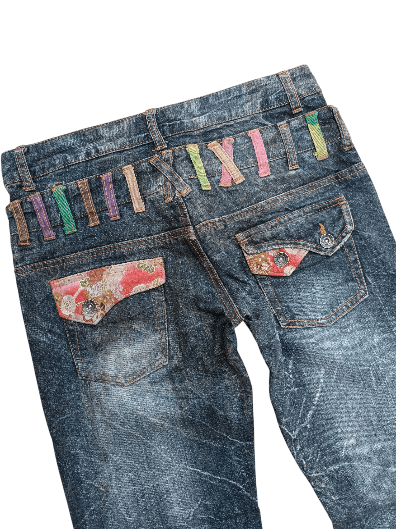 Hysteric Glamour × Japanese Brand × PPFM SICK🔥Nylaus Double Waist Floral Theme Denim E266 Size US 30 / EU 46 - 10 Thumbnail