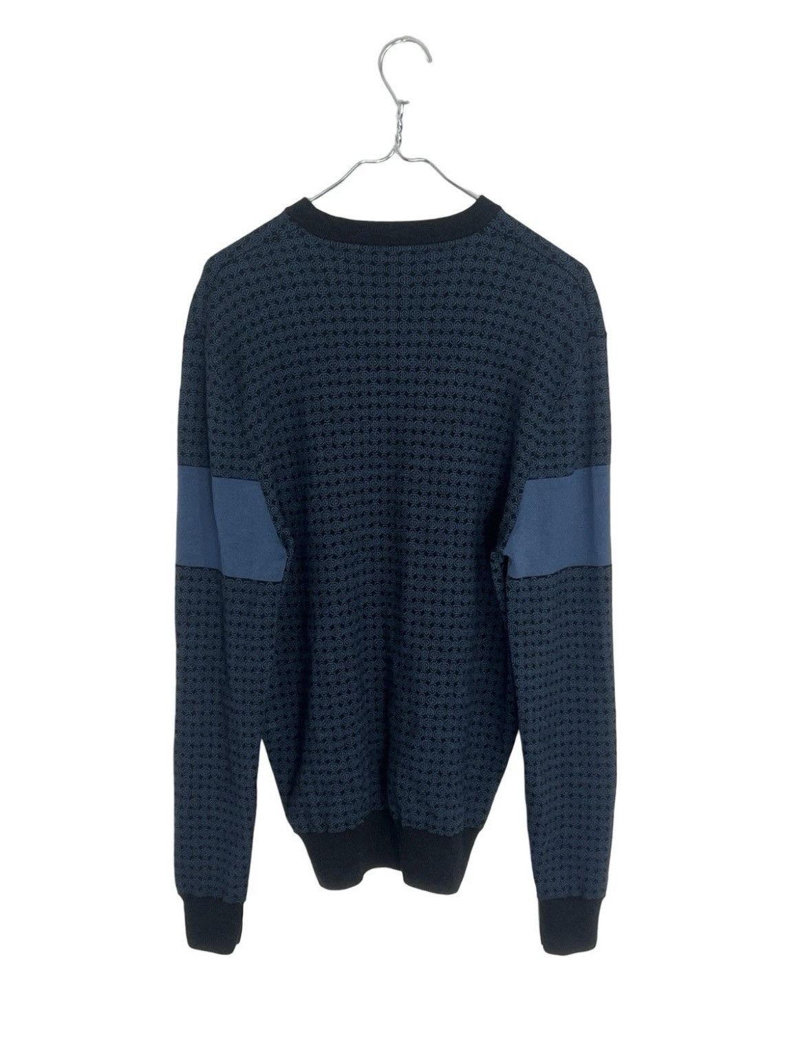 Hermes Hermès Men's Sweater Blue Geometric Knit Size L Size US L / EU 52-54 / 3 - 5 Thumbnail
