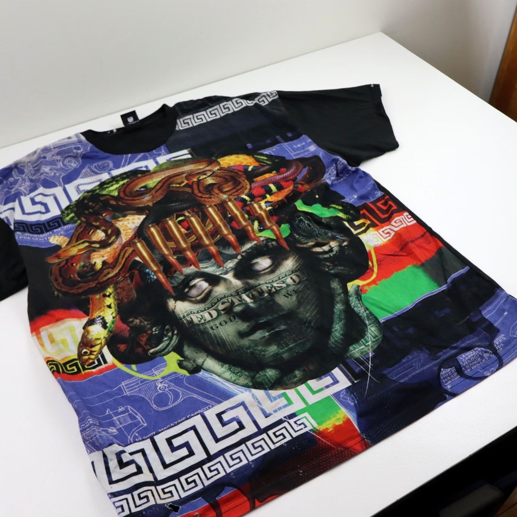 Crooks & Castles VINTAGE Crooks & Castles Medusa Snake Bullet Graphic T Shirt Mens 2XL Streetwear Tee Y2K 90s Size US XXL / EU 58 / 5 - 3 Thumbnail