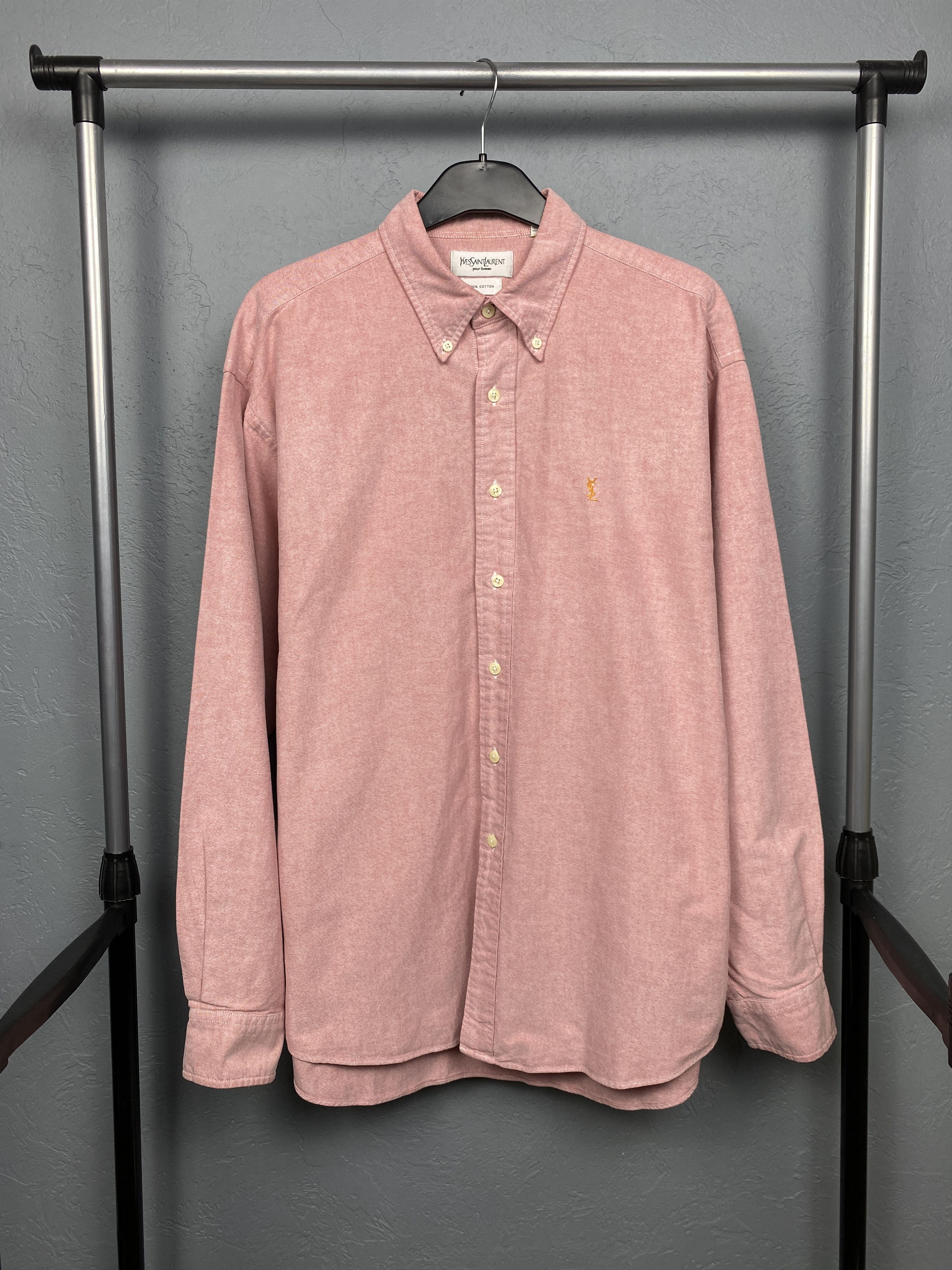 Yves Saint Laurent Yves Saint Laurent YSL Mens Heavy Cotton Long Sleeve Shirt Size US L / EU 52-54 / 3 - 1 Thumbnail