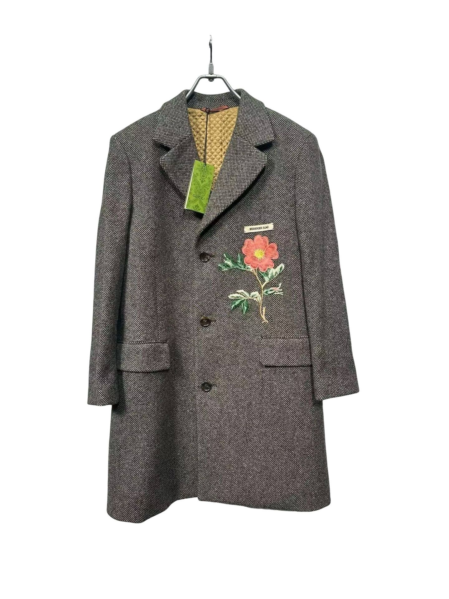 Gucci Gucci Flower Embroidery Wool Coat US L Size US L / EU 52-54 / 3 - 1 Thumbnail