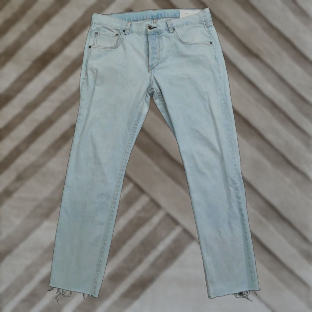 Rag & Bone Rag & Bone Jeans Mens 34 Jeans Cropped Blue Denim Button Fly Fit 2 Slim 34x30 Relaxed Size US 34 / EU 50 - 1 Thumbnail
