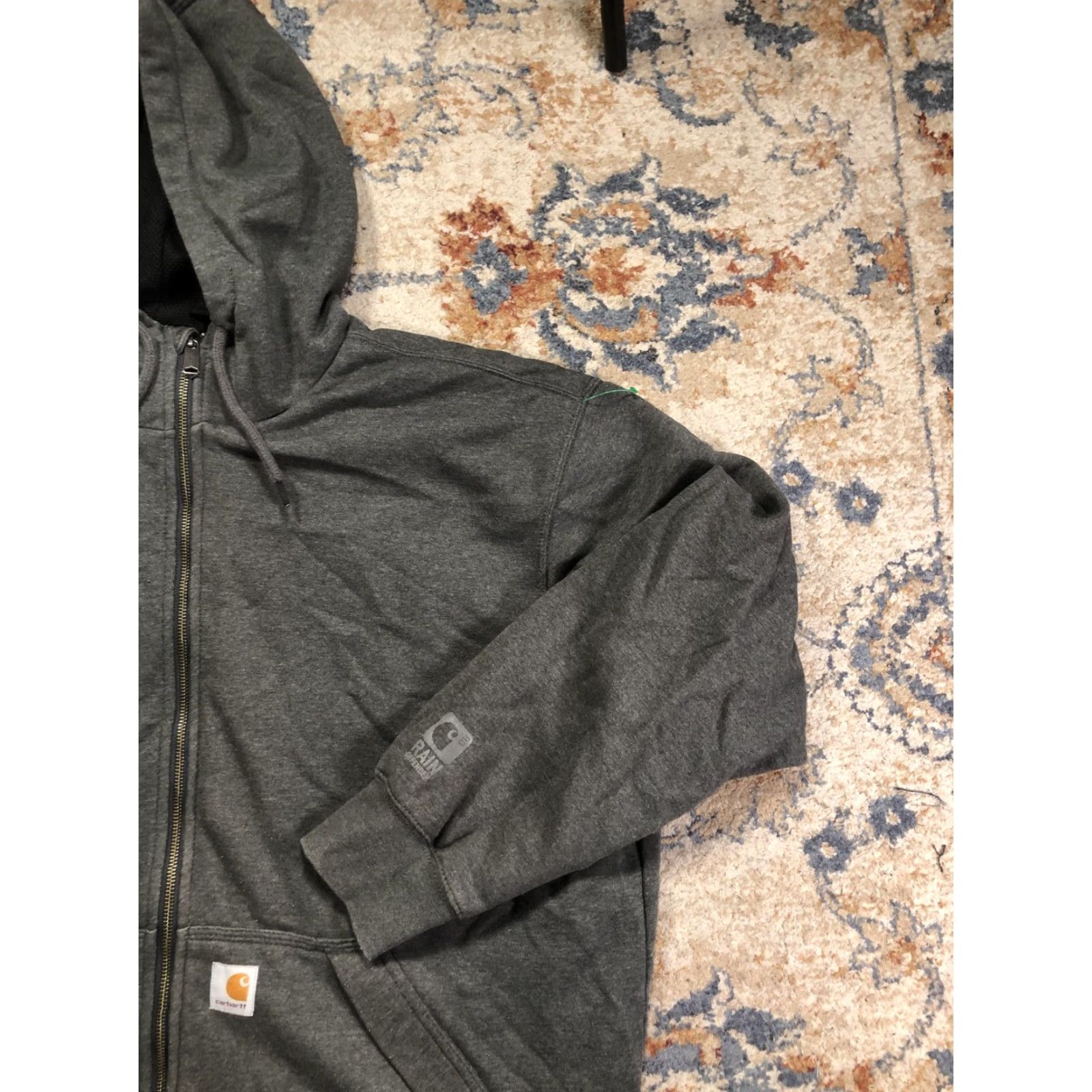 Carhartt Carhartt Hoodie Mens XL Gray Full Zip Rain Defender Lined Workwear Shirt Size US XL / EU 56 / 4 - 4 Thumbnail