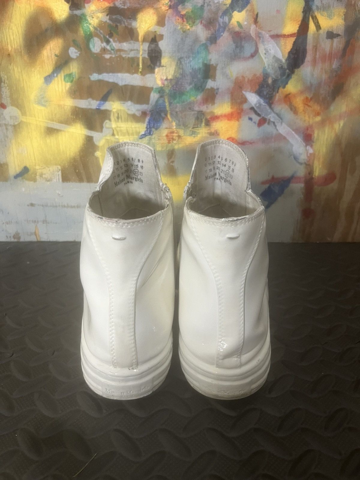 Maison Margiela Maison Margiela Stereotype White Rubberized Sneaker Size US 11.5 / EU 44-45 - 3 Thumbnail