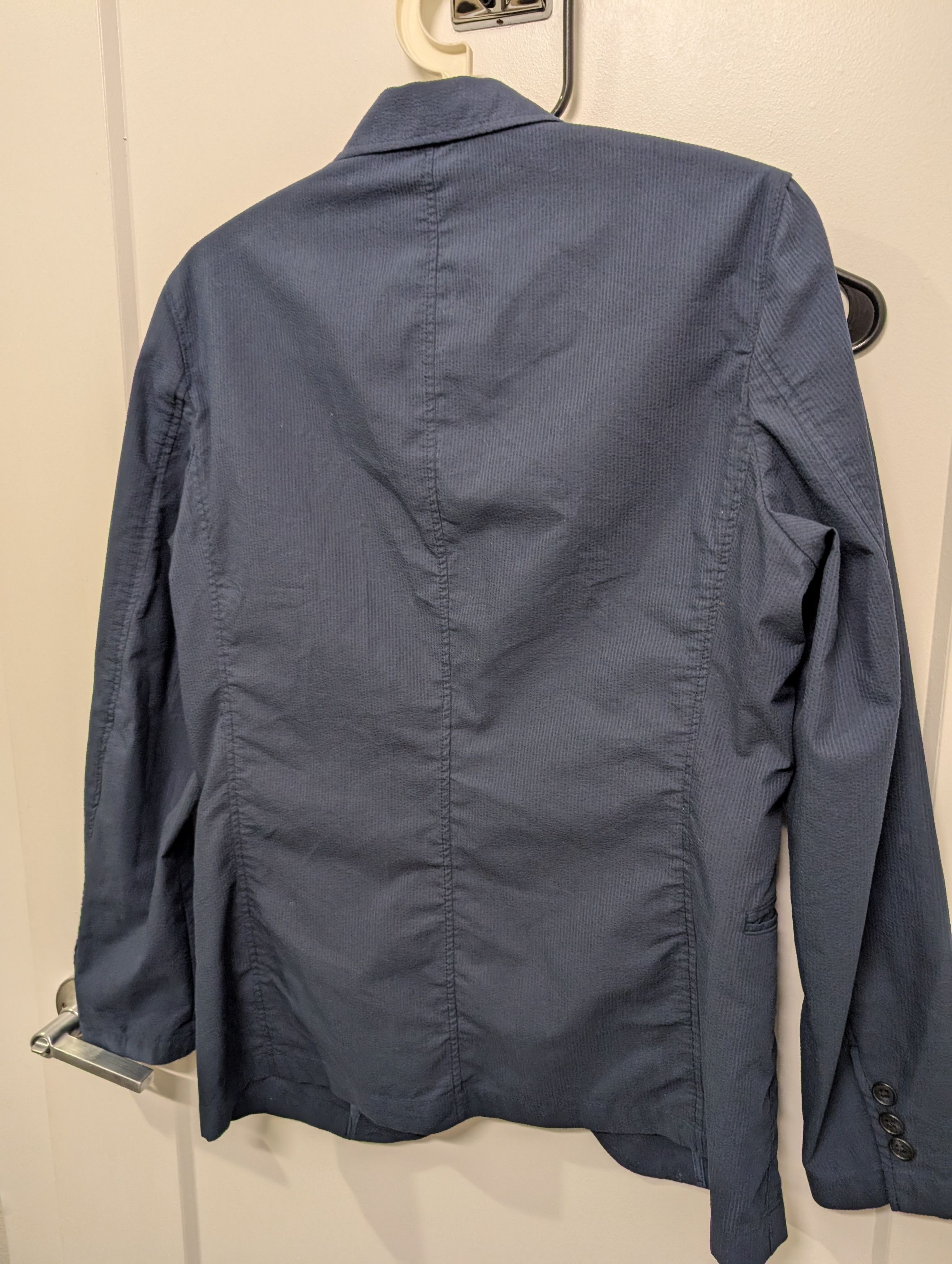 Uniqlo Small seersucker lightweight blazer travel Size 36S - 4 Thumbnail