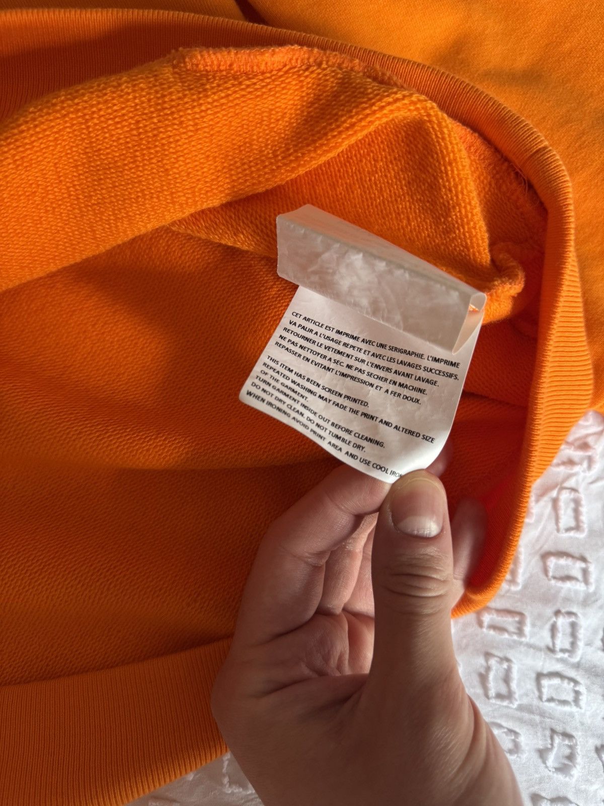 Gosha Rubchinskiy Gosha Reflective Logo Orange Crewneck Sweatshirt Size US XL / EU 56 / 4 - 6 Thumbnail