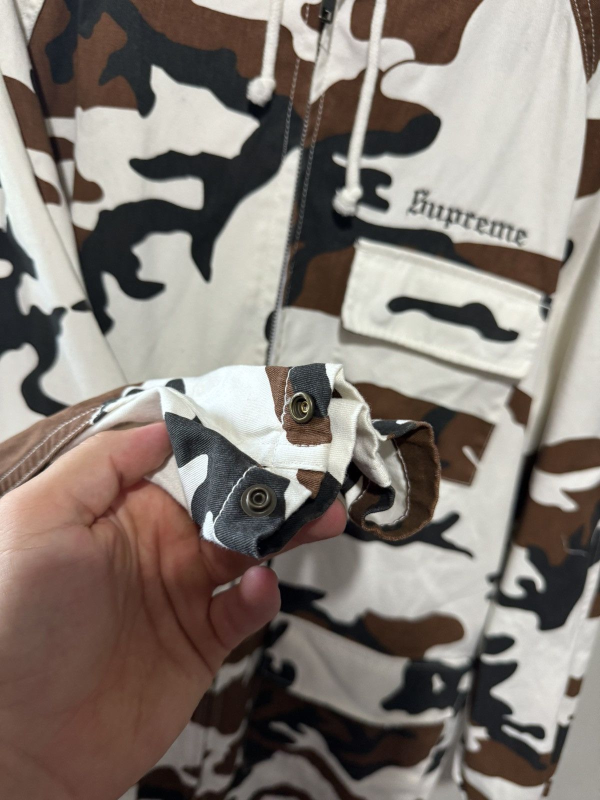 Supreme Supreme Twill Zip up Parka Brown Camo Medium Size US M / EU 48-50 / 2 - 6 Thumbnail