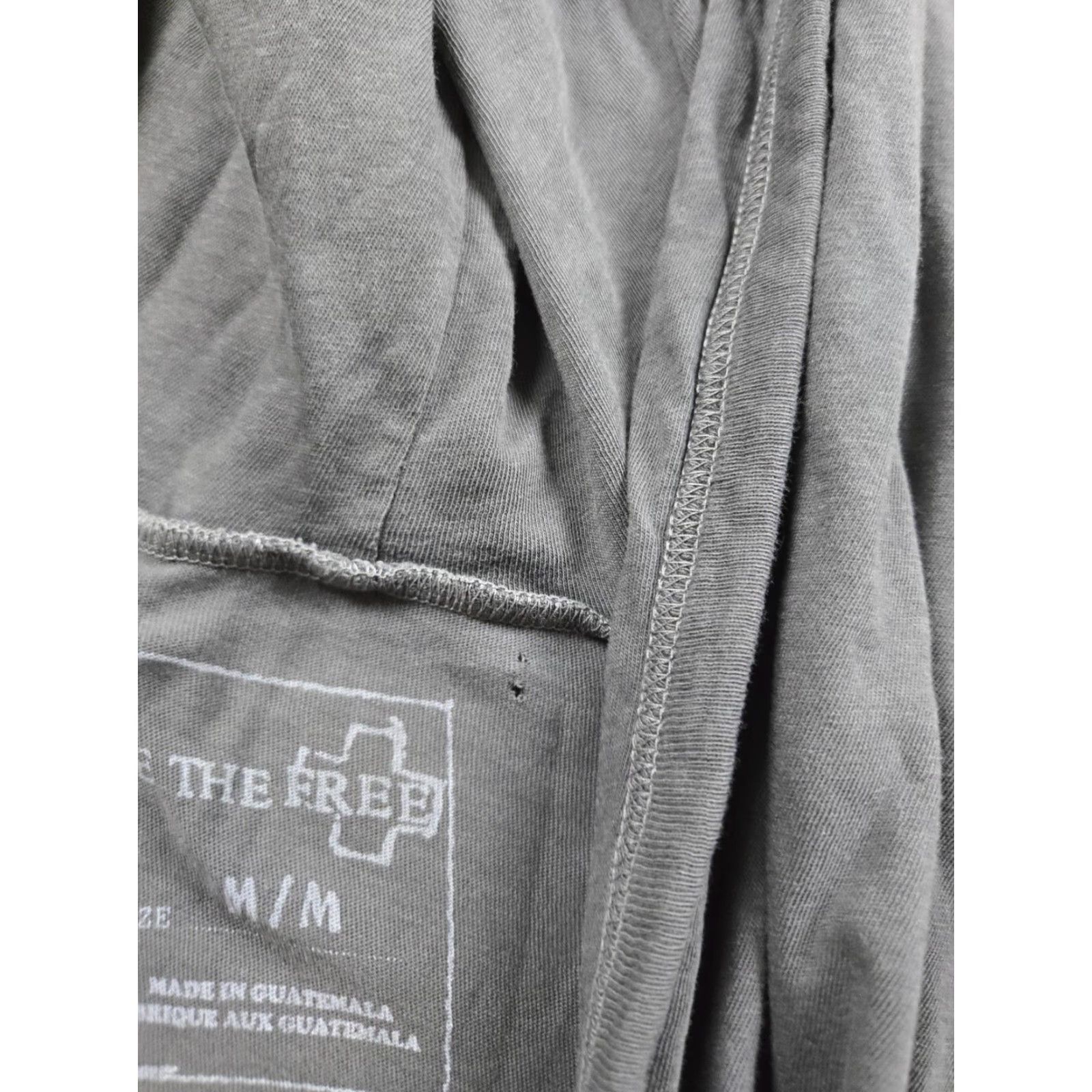 Vintage We The Free Shirt Womens Medium Gray Hooded Long Sleeve Open Front Lightweight Size M / US 6-8 / IT 42-44 - 5 Thumbnail