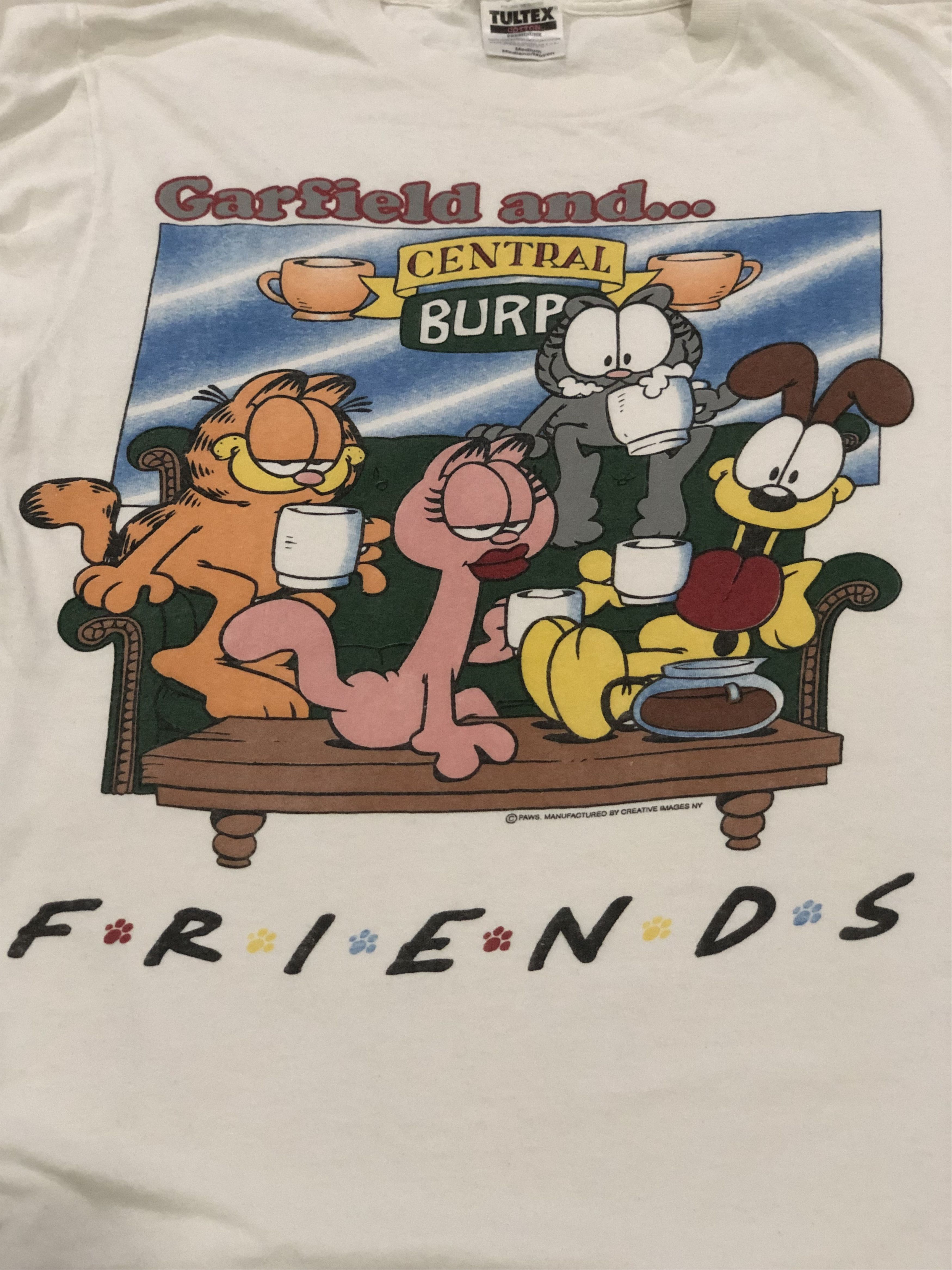 Cartoon Network Vintage Garfield “Central Burp” Friends Parody T-Shirt Size US M / EU 48-50 / 2 - 3 Thumbnail