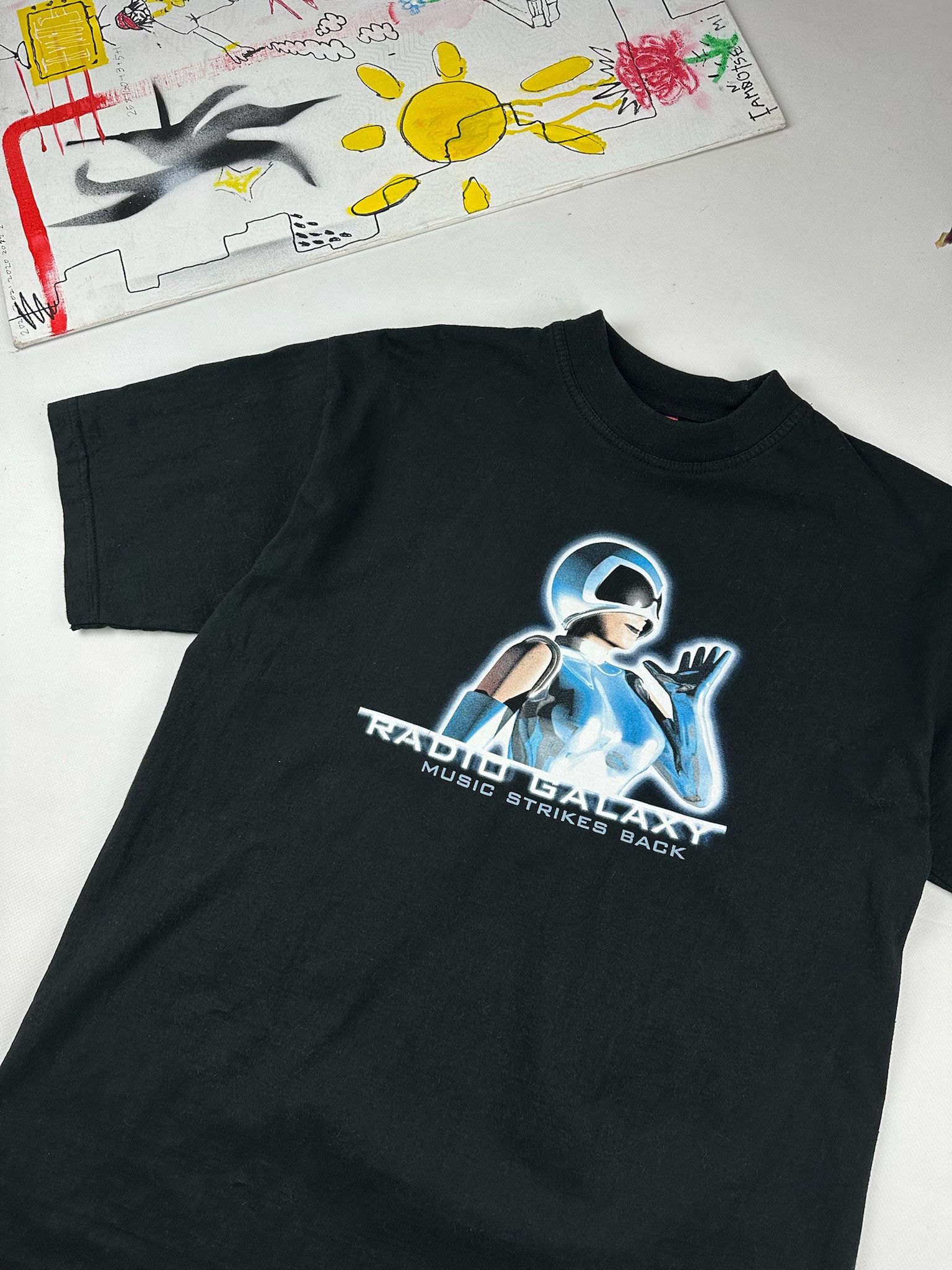 Tribal Streetwear Vintage Trance Galaxy Rave T-Shirt Cyber Y2K Club Tee Size US M / EU 48-50 / 2 - 3 Thumbnail