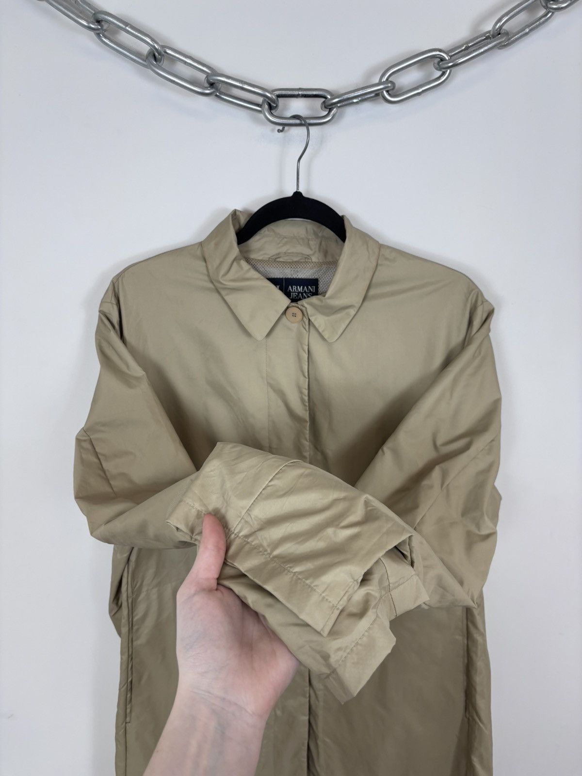 Armani Armani Jeans Women’s Beige Brown Long Trench Coat Size XL / US 12-14 / IT 48-50 - 10 Thumbnail
