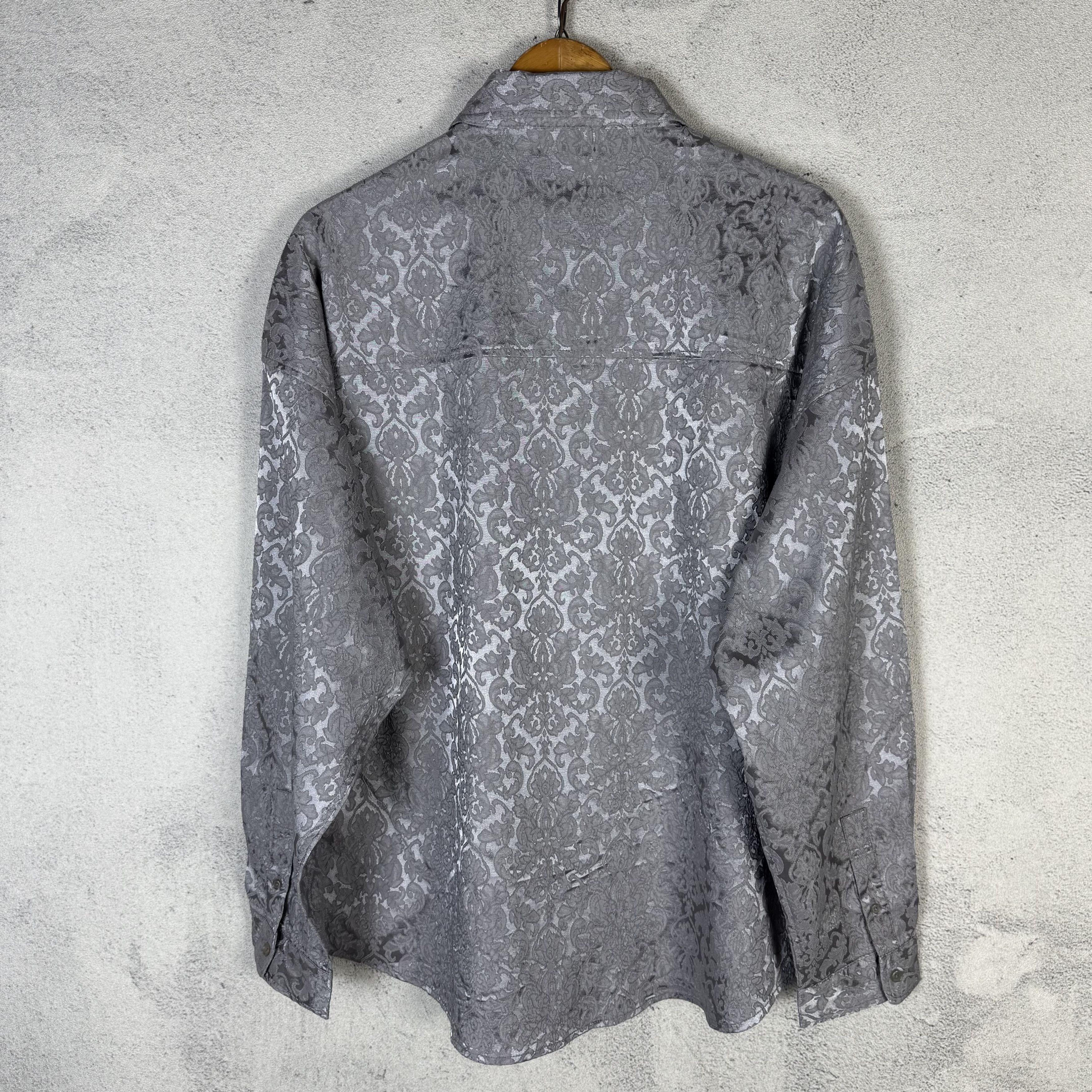 Japanese Brand BENO Brocade Baroque Floral Jacquard Oversized Shirt Size US M / EU 48-50 / 2 - 10 Thumbnail
