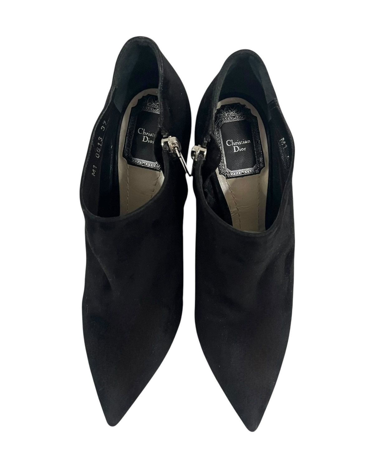 Dior Dior Black Suede Ankle Boots Size US 7 / IT 37 - 2 Thumbnail