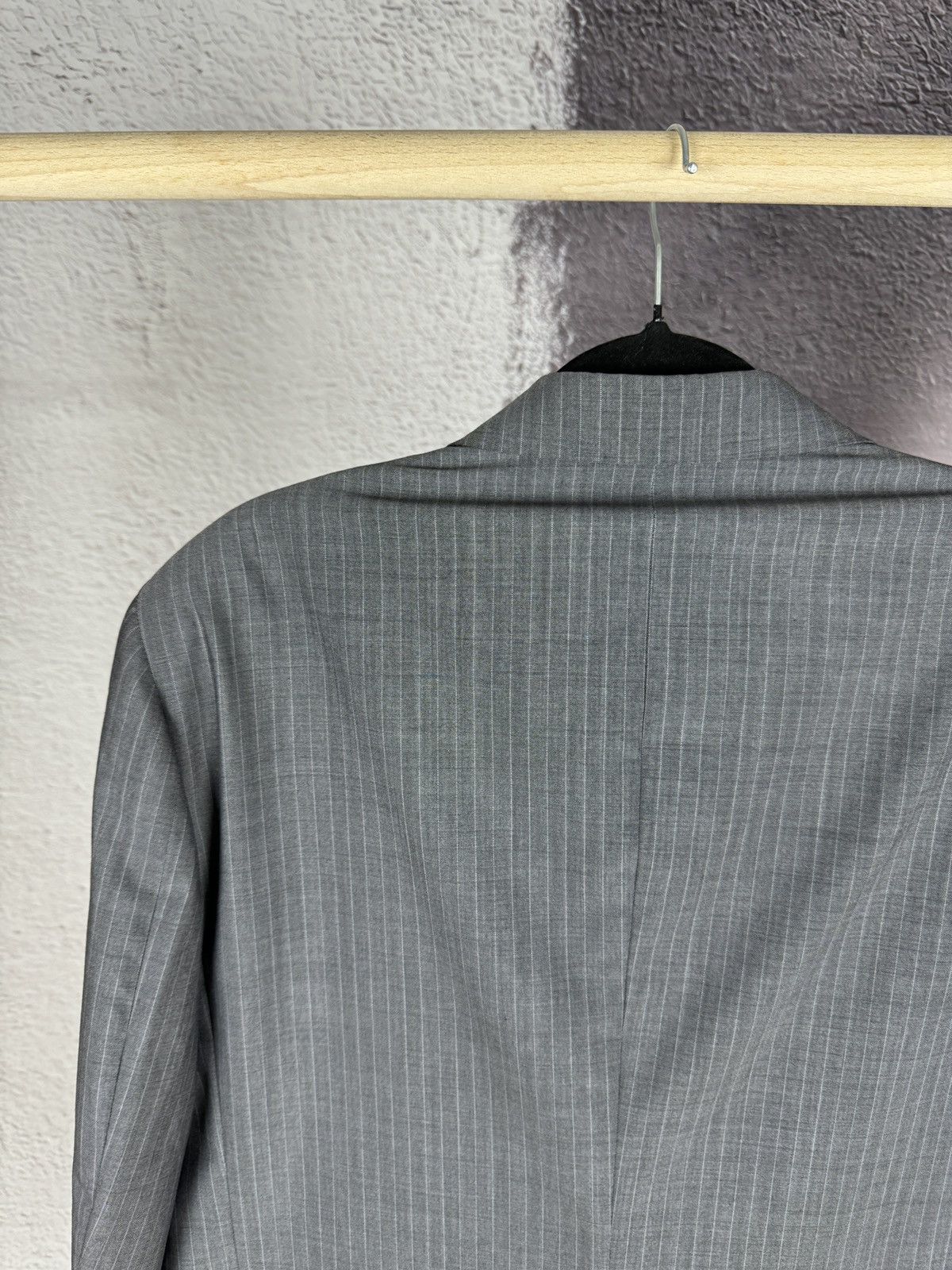 Burberry Burberry London wool silk striped grey 2 pcs suit 3 button Size 46R - 11 Thumbnail