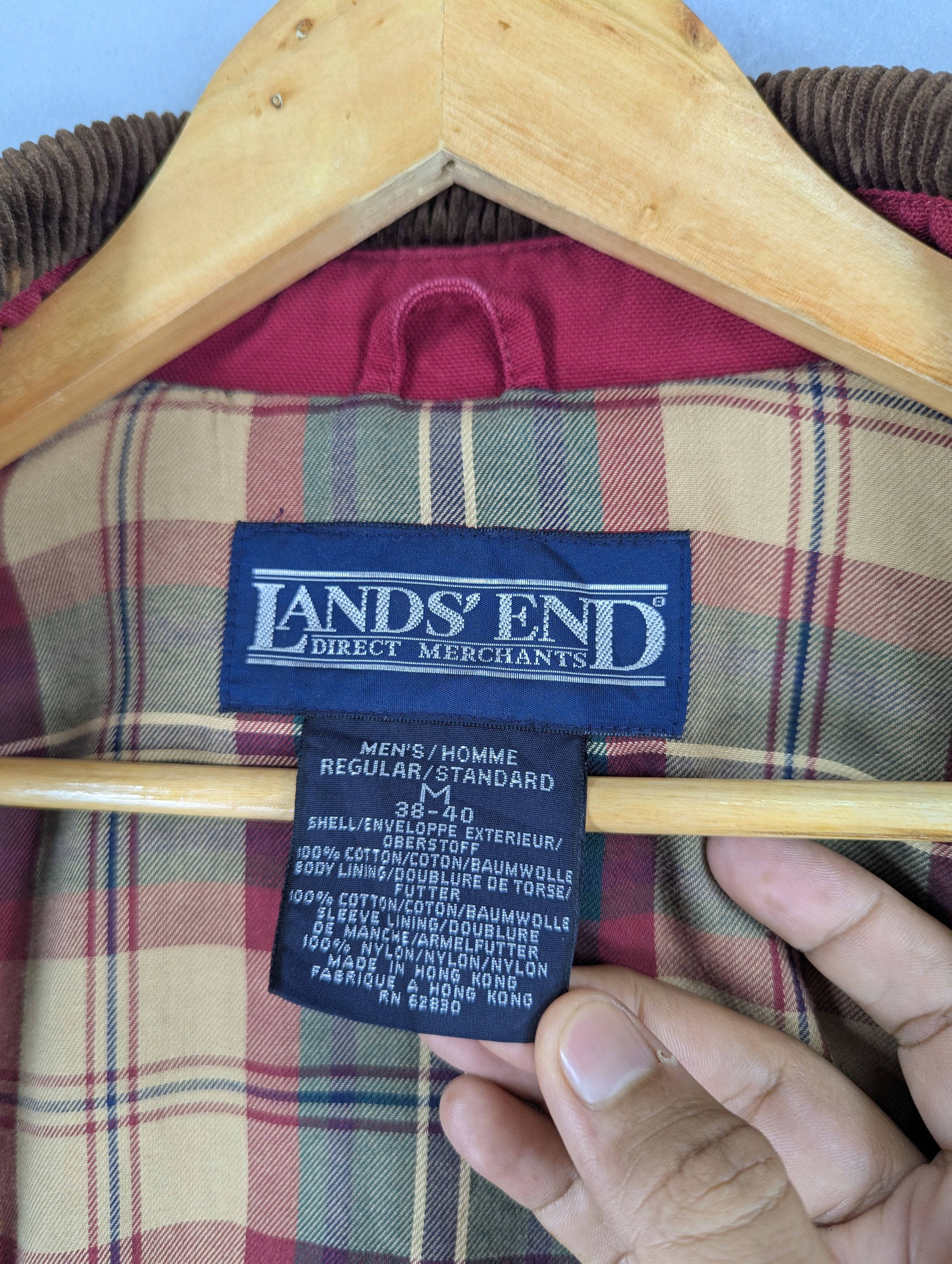 Lands' End Vintage 90s Lands End Duck Canvas Chore Jacket Size US M / EU 48-50 / 2 - 11 Thumbnail
