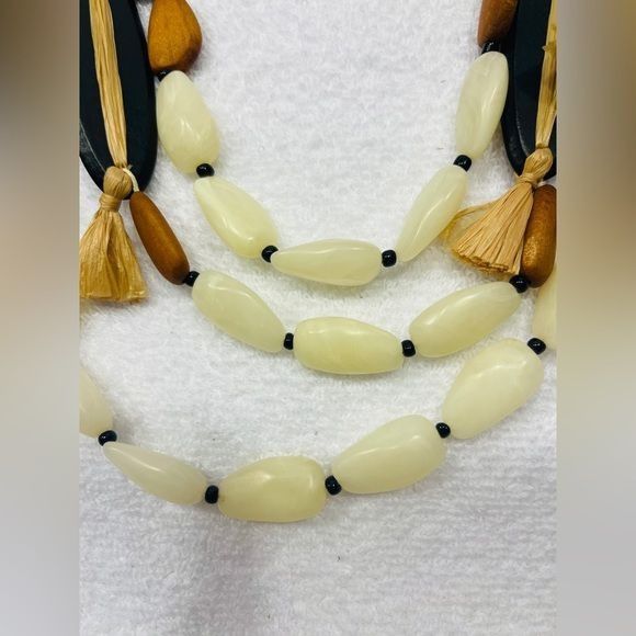 Chicos NWT Chico’s Wood Bead Multistrand Necklace multi color Size ONE SIZE - 7 Thumbnail