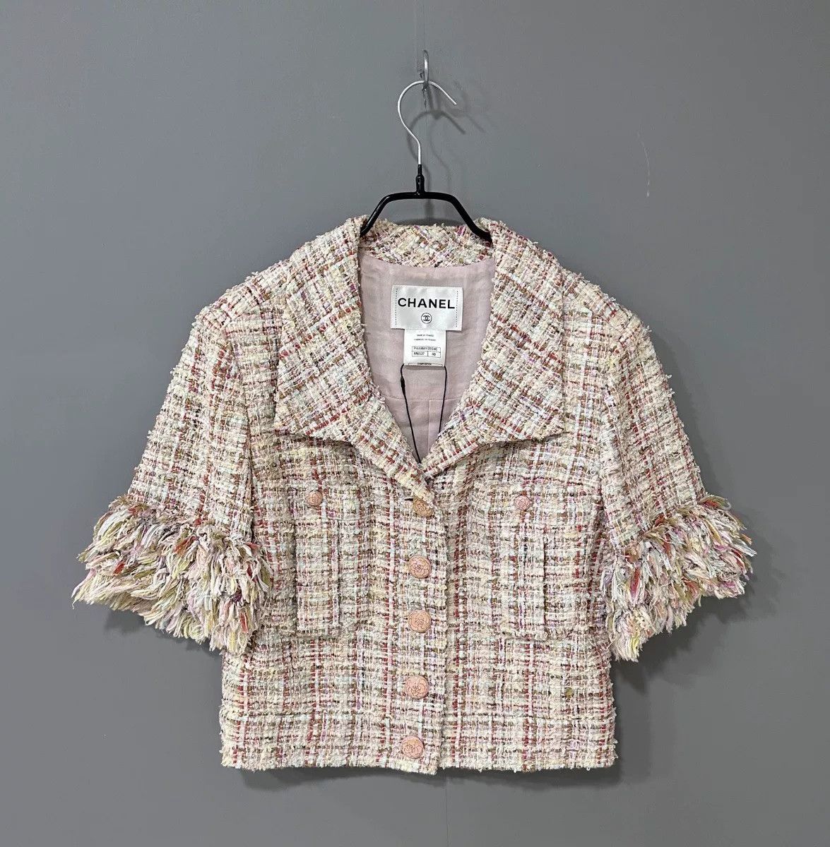 Chanel chanel versailles tweed jacket in beige Size L / US 10 / IT 46 - 1 Thumbnail