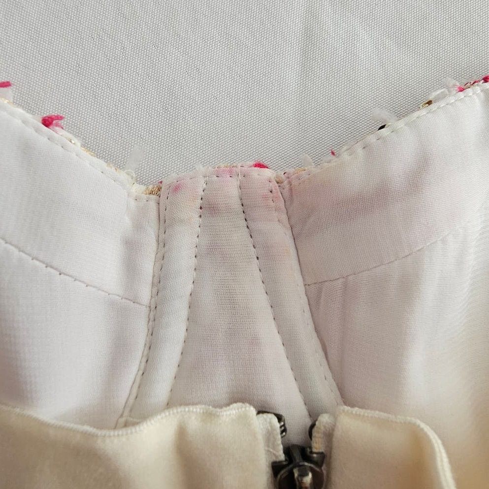 Alice + Olivia Alice +Olivia Cristi Pink Tweed Chain Bustier Crop Top 14 Size XL / US 12-14 / IT 48-50 - 9 Thumbnail