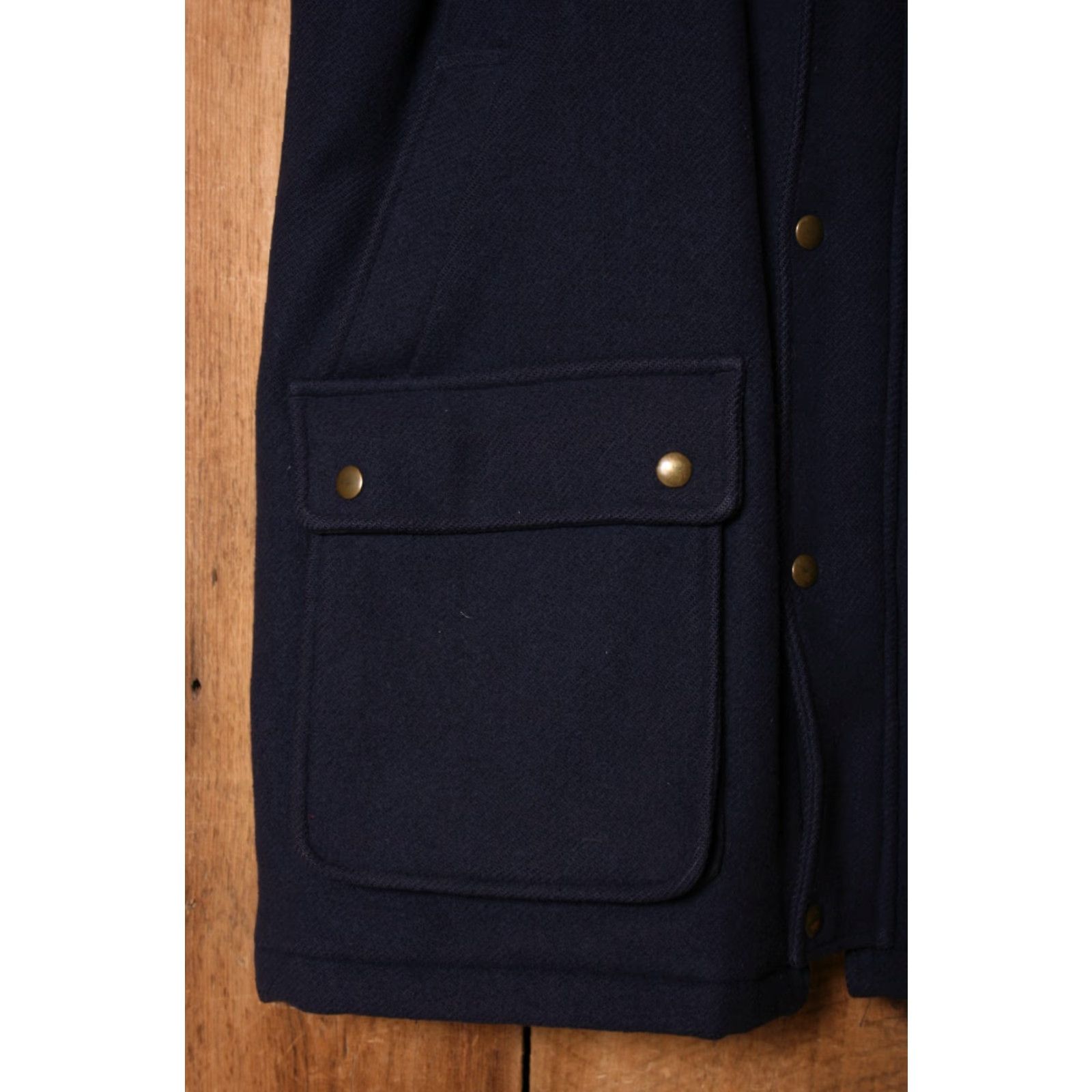Lands' End VINTAGE Lands' End Navy Blue Wool Blend Plaid Lined Field Chore Coat Sz. L Men's Coat Size US L / EU 52-54 / 3 - 5 Thumbnail
