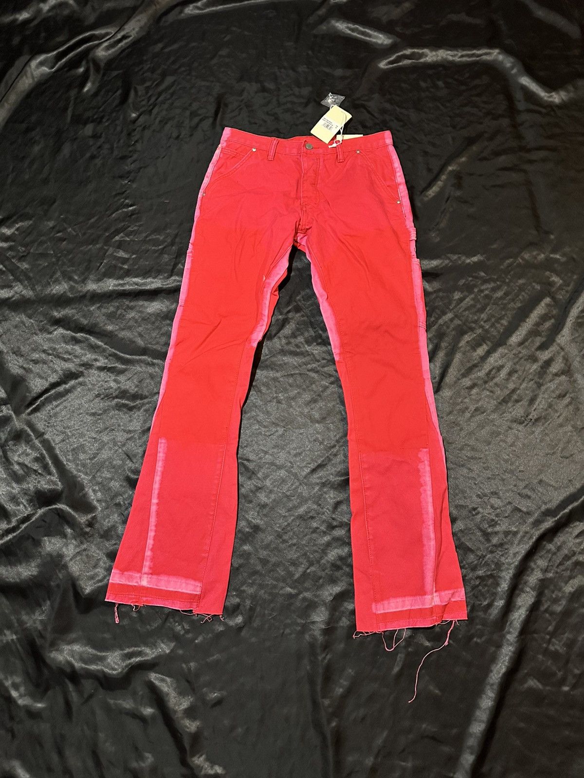 MNML MNML Red/ Pink Flare Jeans 30” Size US 30 / EU 46 - 1 Thumbnail
