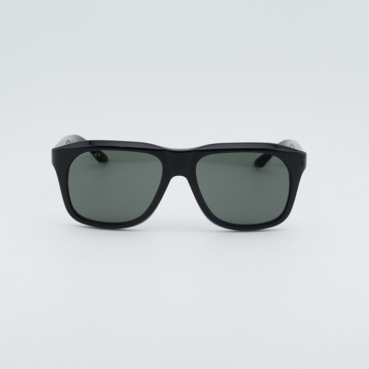 Gucci Gucci GG2077S 001 Sunglasses Black Square Frame, Grey Lenses Size ONE SIZE - 2 Thumbnail