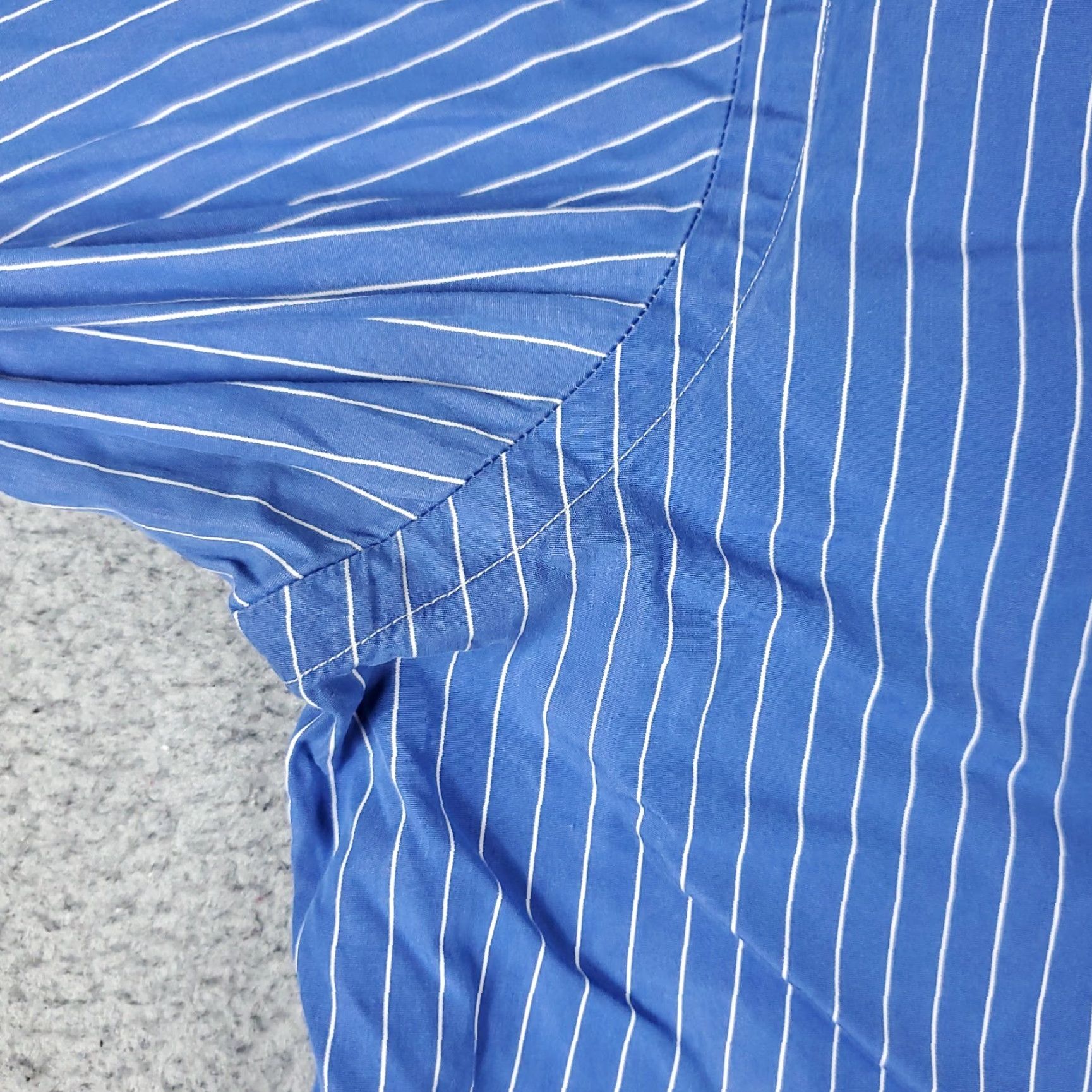 Ralph Lauren Ralph Lauren Dress Shirt Mens 16 Blue Striped Long Sleeve Button Up Regular Fit Size 42R - 4 Thumbnail